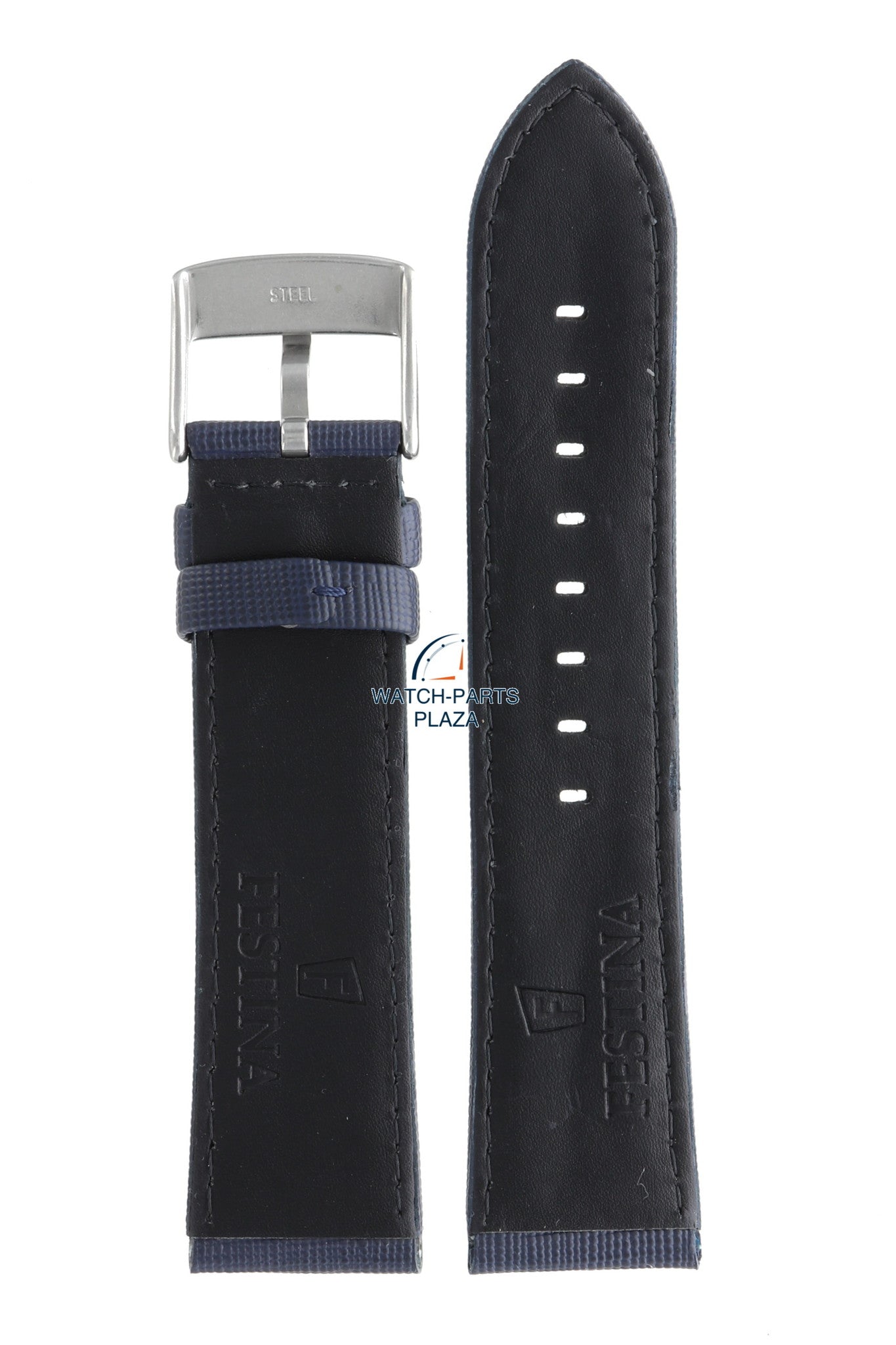 Festina BC08094 Watch band F16607 blue leather 23 mm - Multifunction - Watch Plaza