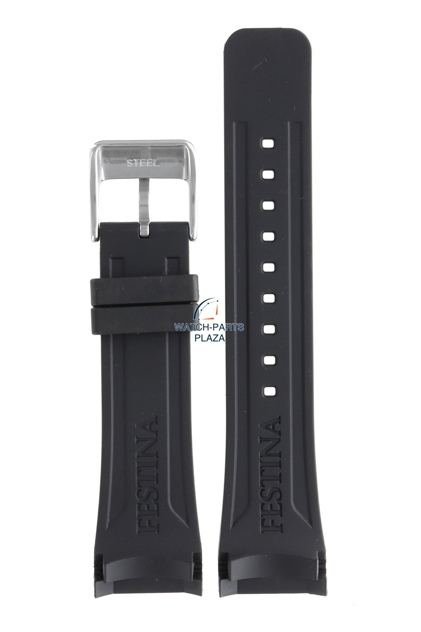 Festina BC08193 Watch band F16642 black rubber / silicone 24 mm - Ceramic - Watch Plaza