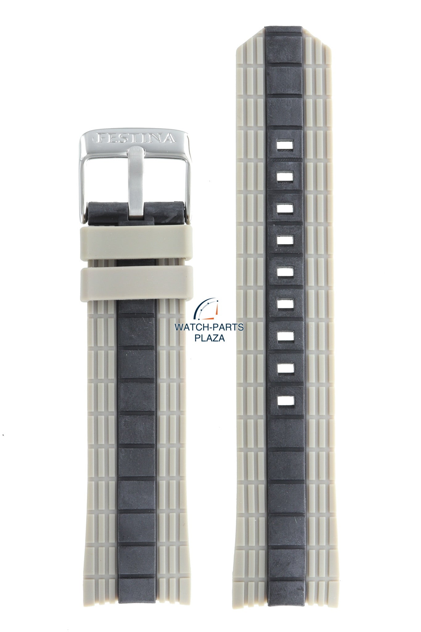 Festina BC08197 Watch band F16664 beige rubber / silicone 23 mm - La Vuelta - Watch Plaza