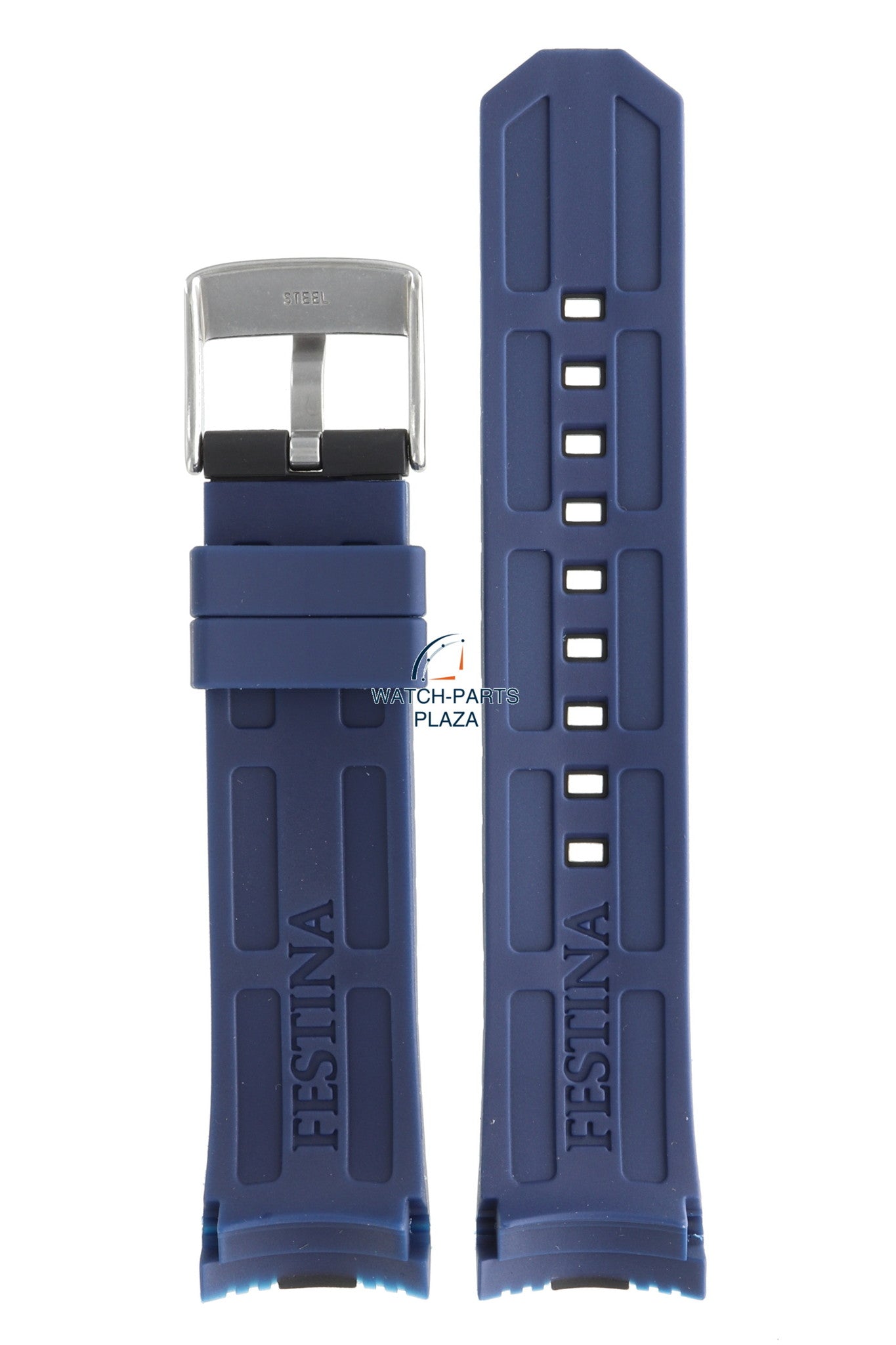 Festina BC08198 Watch band F16664 dark blue rubber / silicone 23 mm - La Vuelta - Watch Plaza