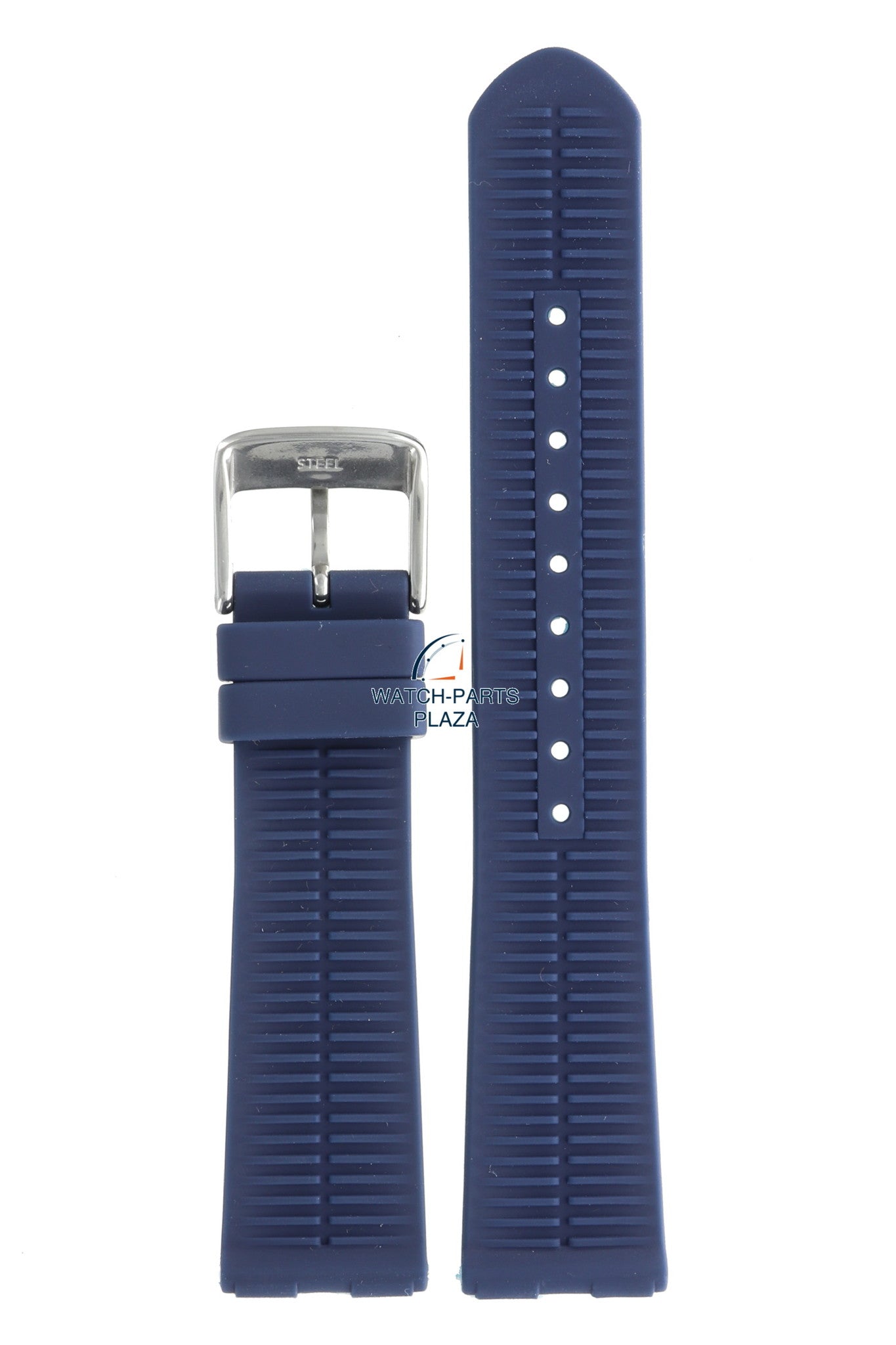 Festina BC08213 Watch band F16635/1, F16636/3 blue rubber / silicone 21 mm - Set & Schalke 04 - Watch Plaza