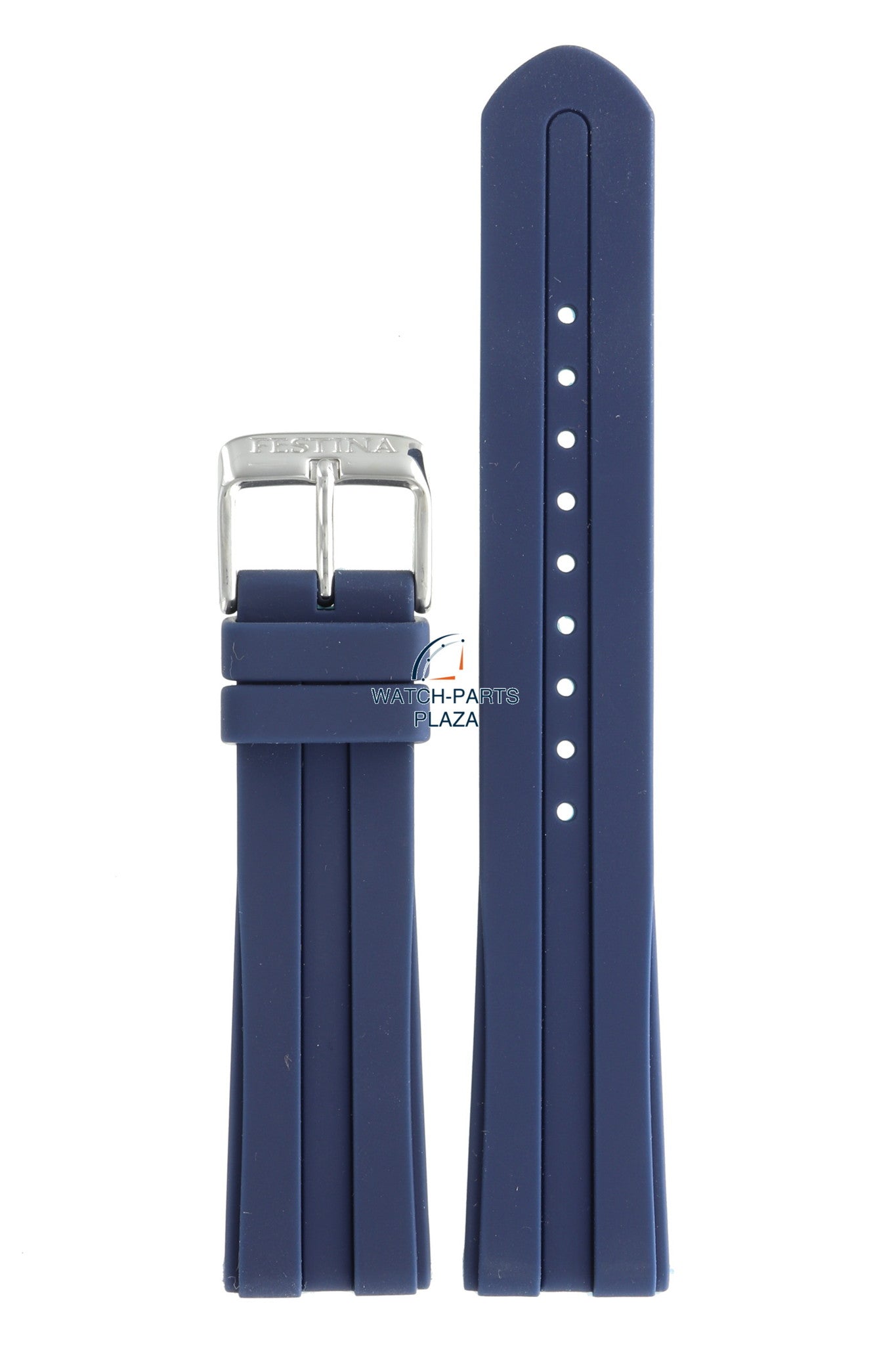 Festina BC08213 Watch band F16635/1, F16636/3 blue rubber / silicone 21 mm - Set & Schalke 04 - Watch Plaza