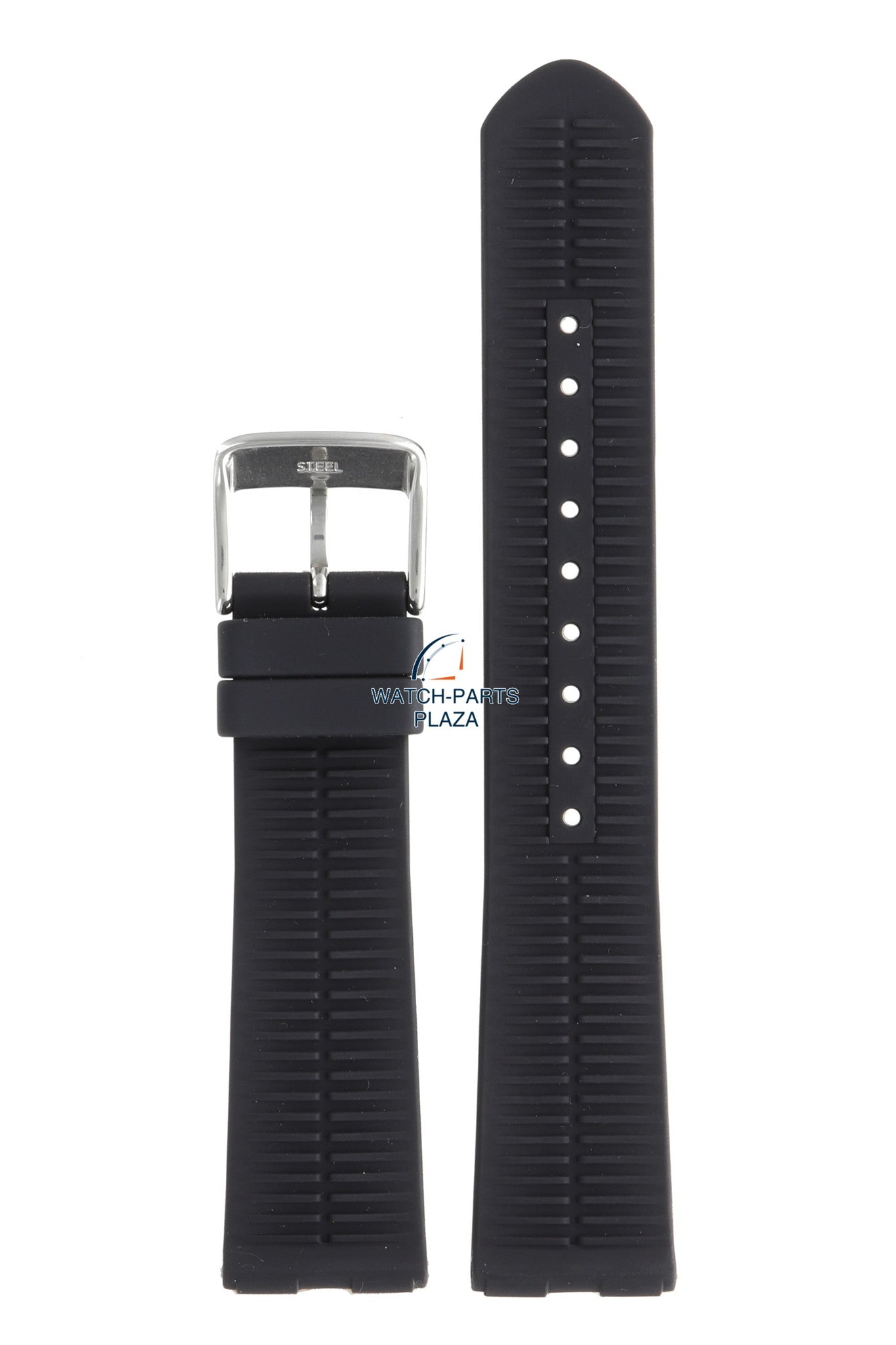 Festina BC08215 Watch band F16635, F16636 black rubber / silicone 21 mm - Set - Watch Plaza