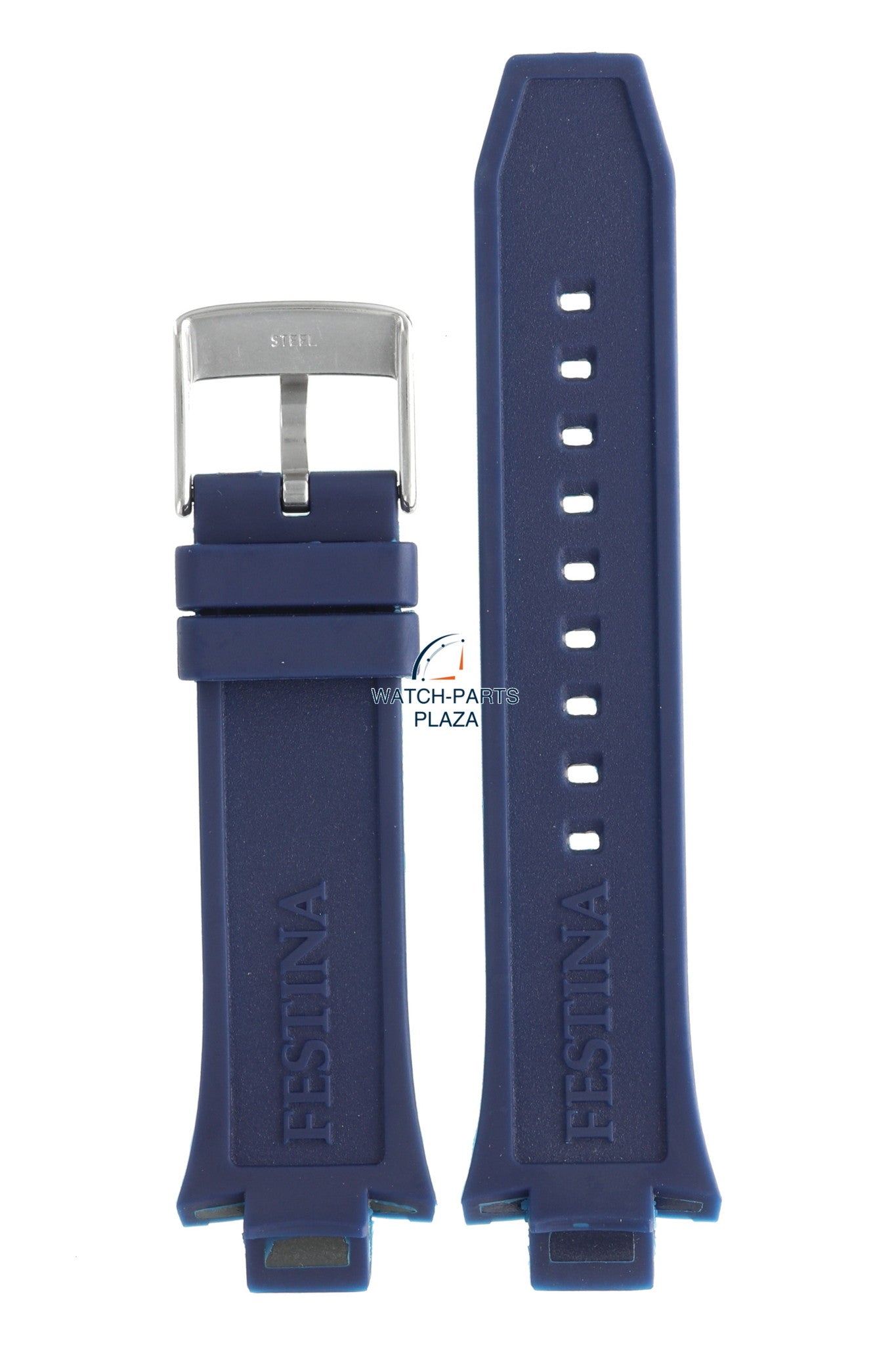 Festina BC08238 Watch band F16667/1, F16667/T blue rubber / silicone 13 mm - Chronograph - Watch Plaza