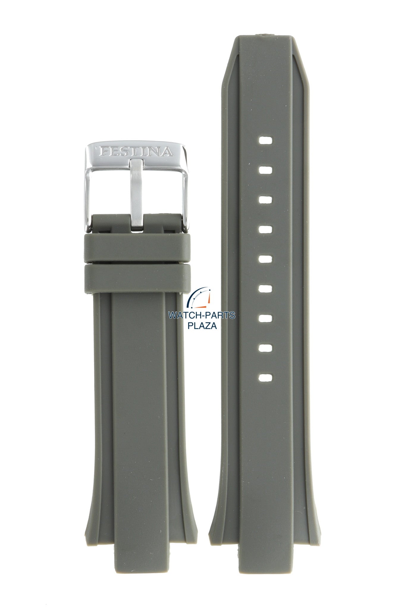 Festina BC08239 Watch band F16667/2 grey rubber / silicone 13 mm - Chronograph - Watch Plaza