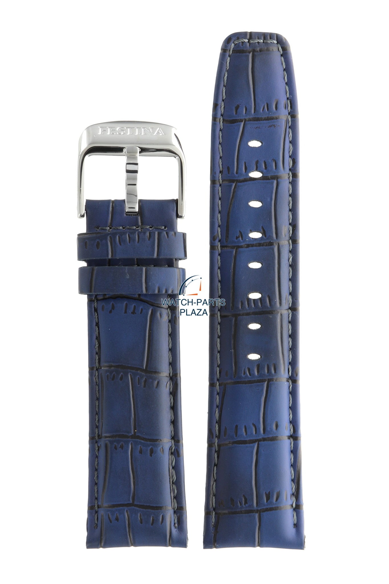 Festina BC08467 Watch band F16573 dark blue leather 23 mm - Retrograde - Watch Plaza