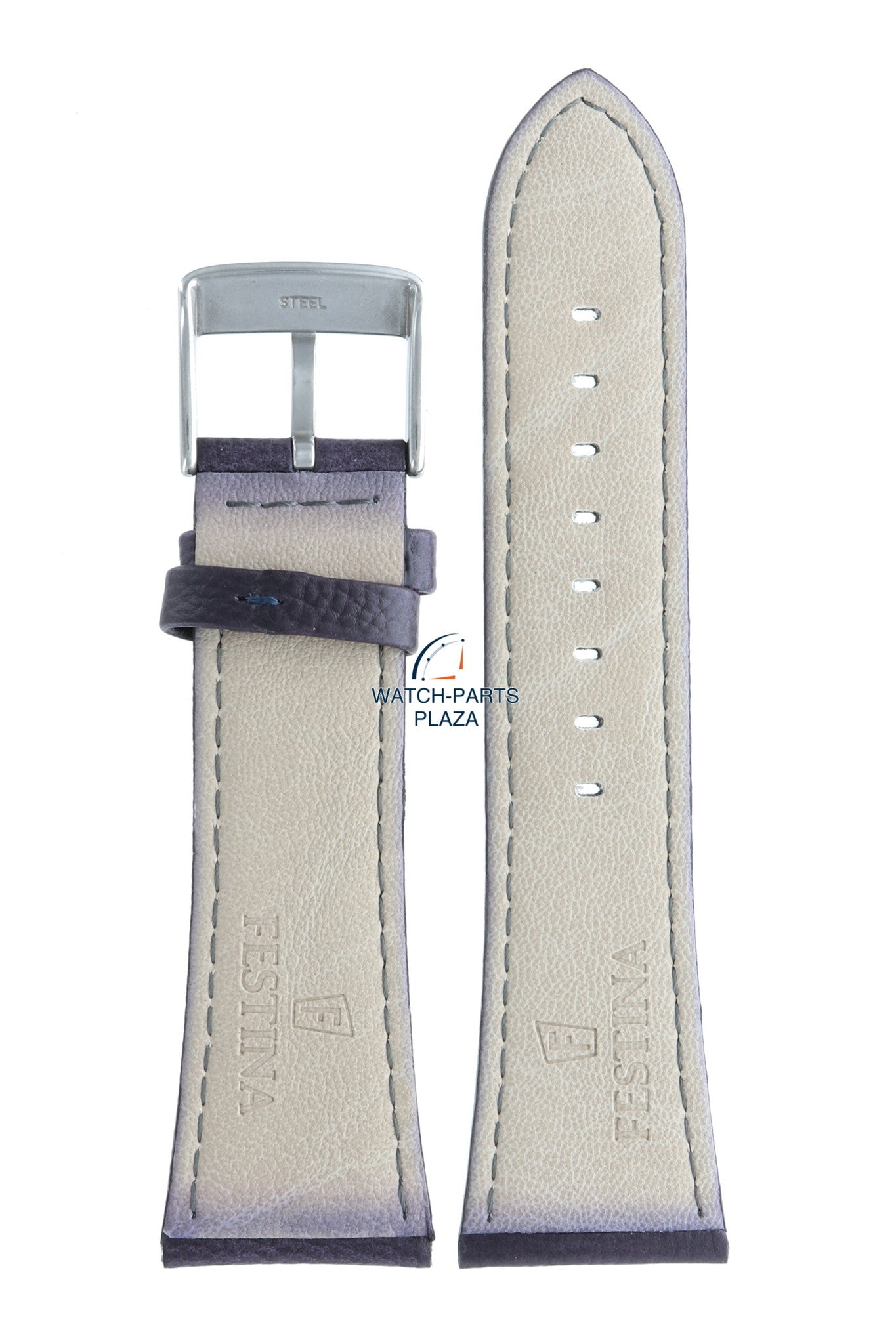 Festina BC08657 Watch band F16756 purple leather 27 mm - Watch Plaza