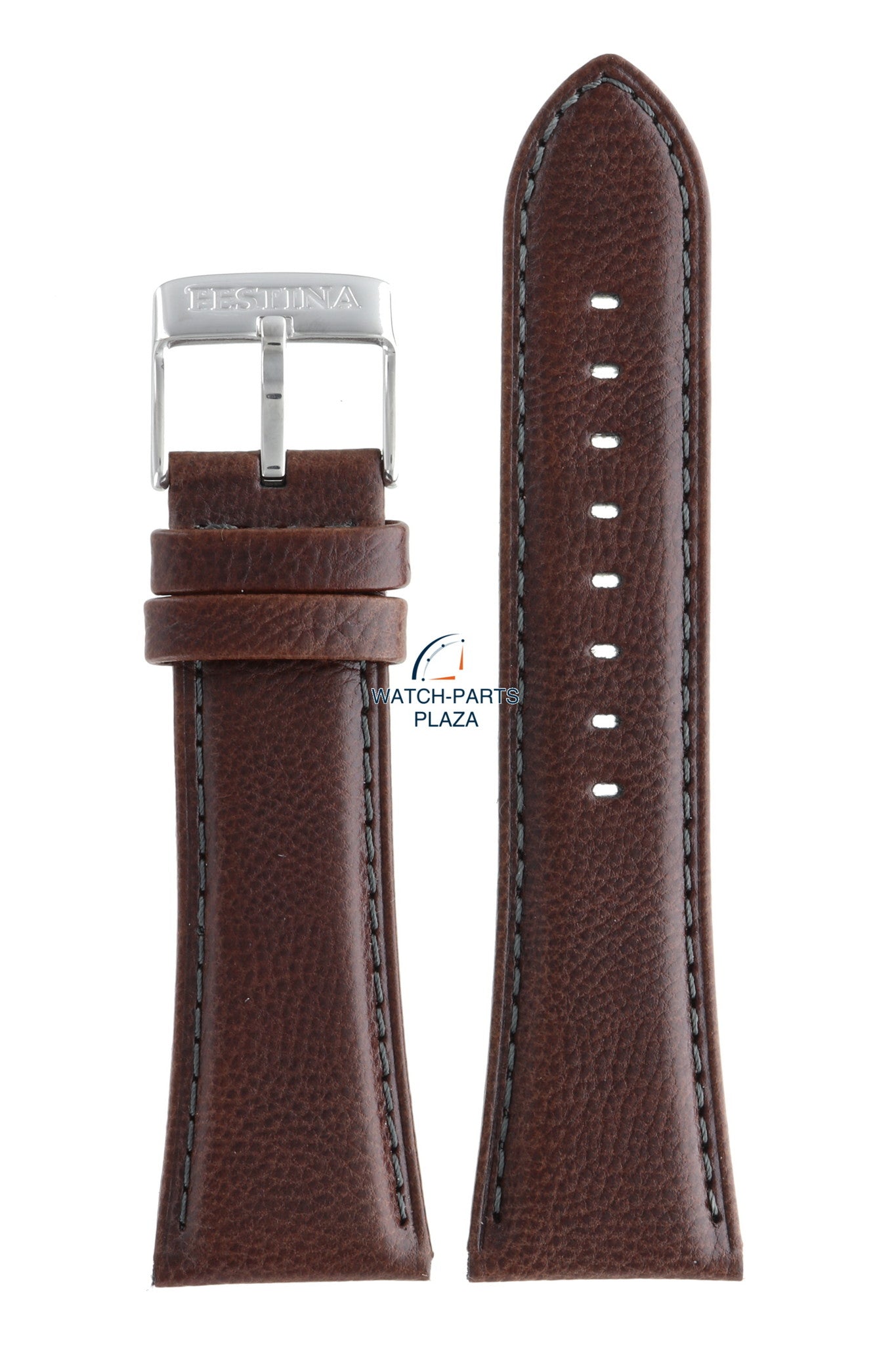 Festina BC08658 Watch band F16756 dark brown leather 27 mm - Watch Plaza