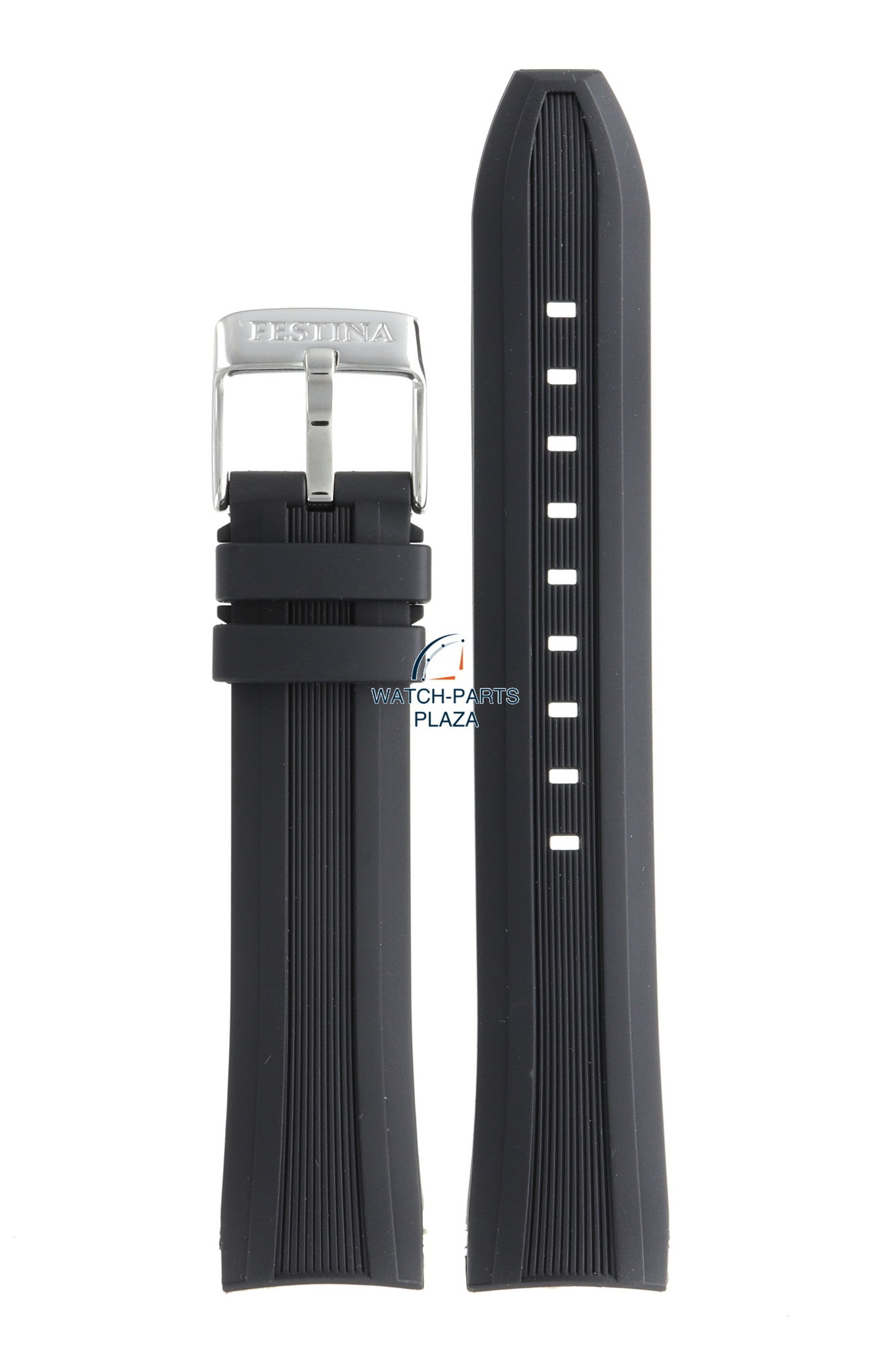 Festina BC08951 Watch band F16829 black rubber / silicone 21 mm - Multifunction - Watch Plaza