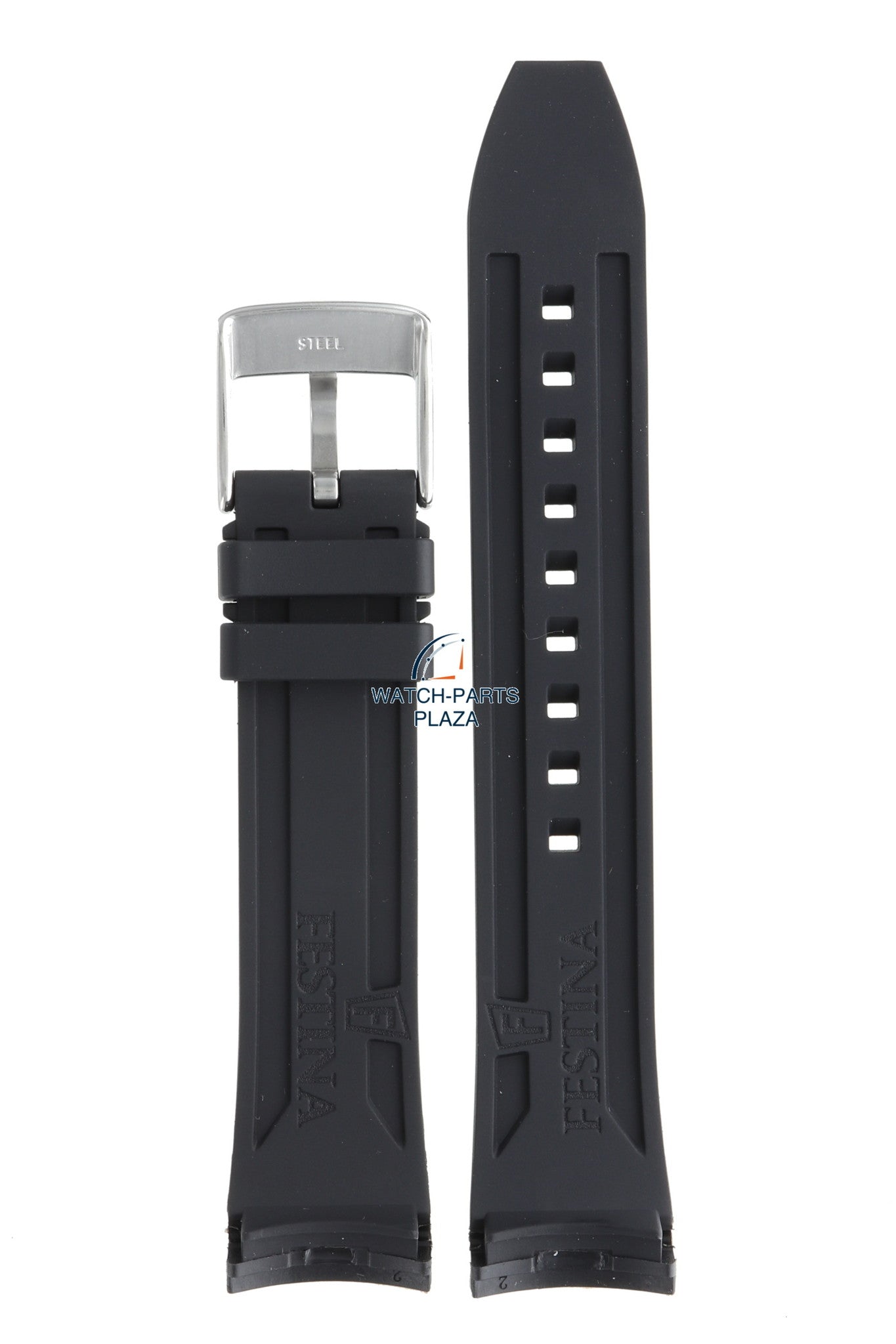 Festina BC08951 Watch band F16829 black rubber / silicone 21 mm - Multifunction - Watch Plaza