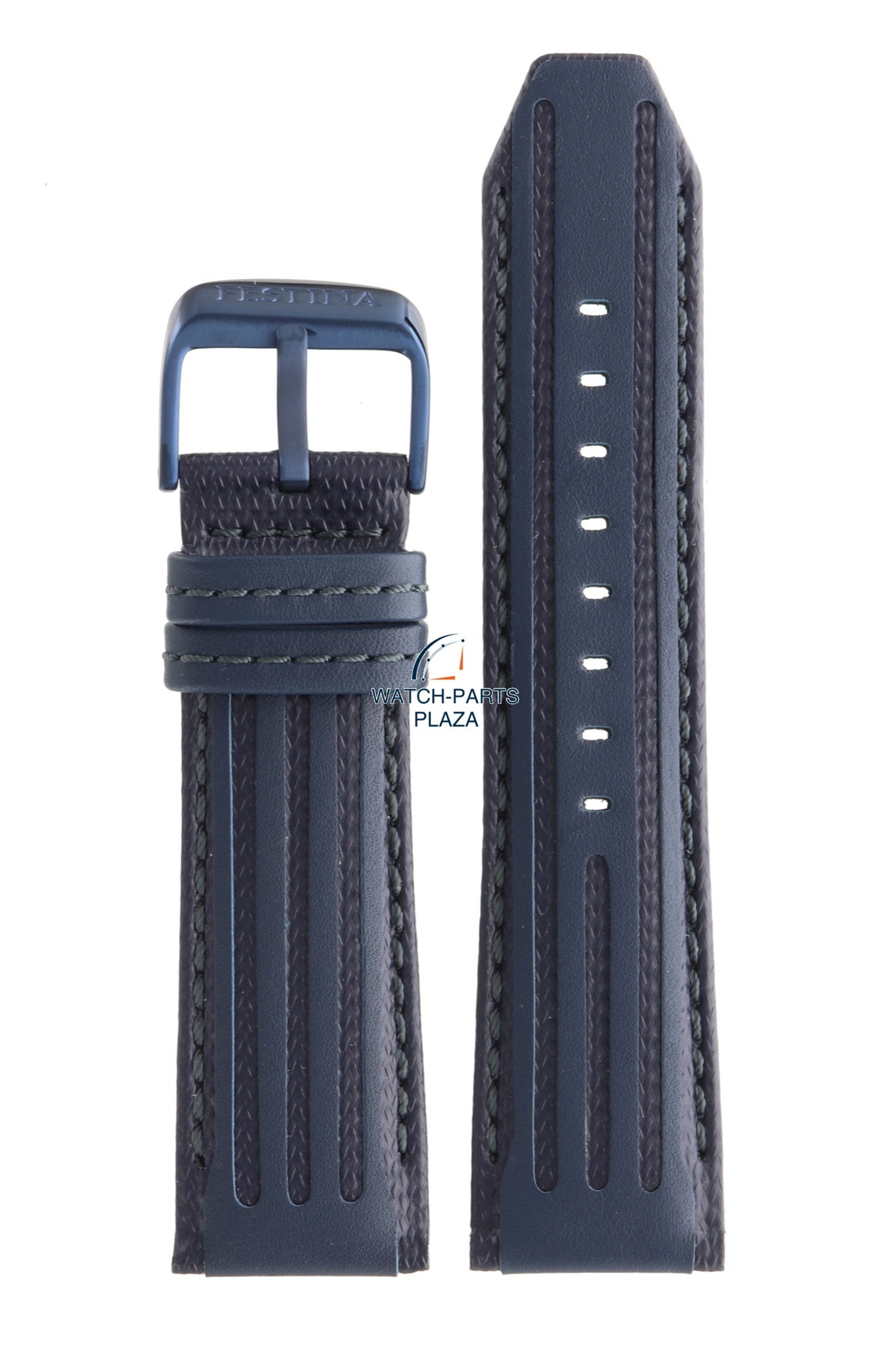 Festina BC09318 Watch band F16898 dark blue leather 25 mm - Sport / Prestige - Watch Plaza