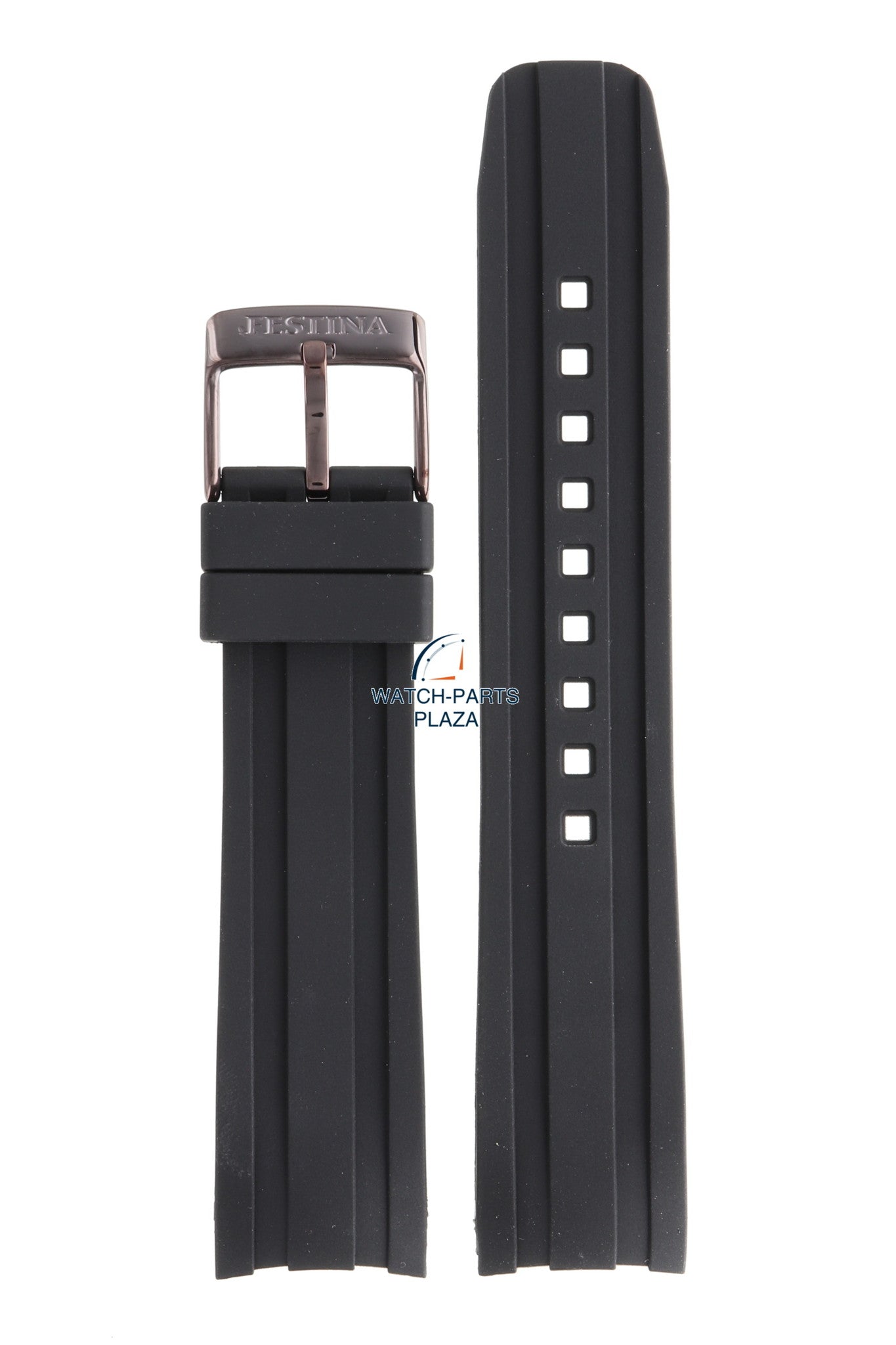 Festina BC09483 Watch band F16840 black rubber / silicone 22 mm - Timeless Chronograph - Watch Plaza