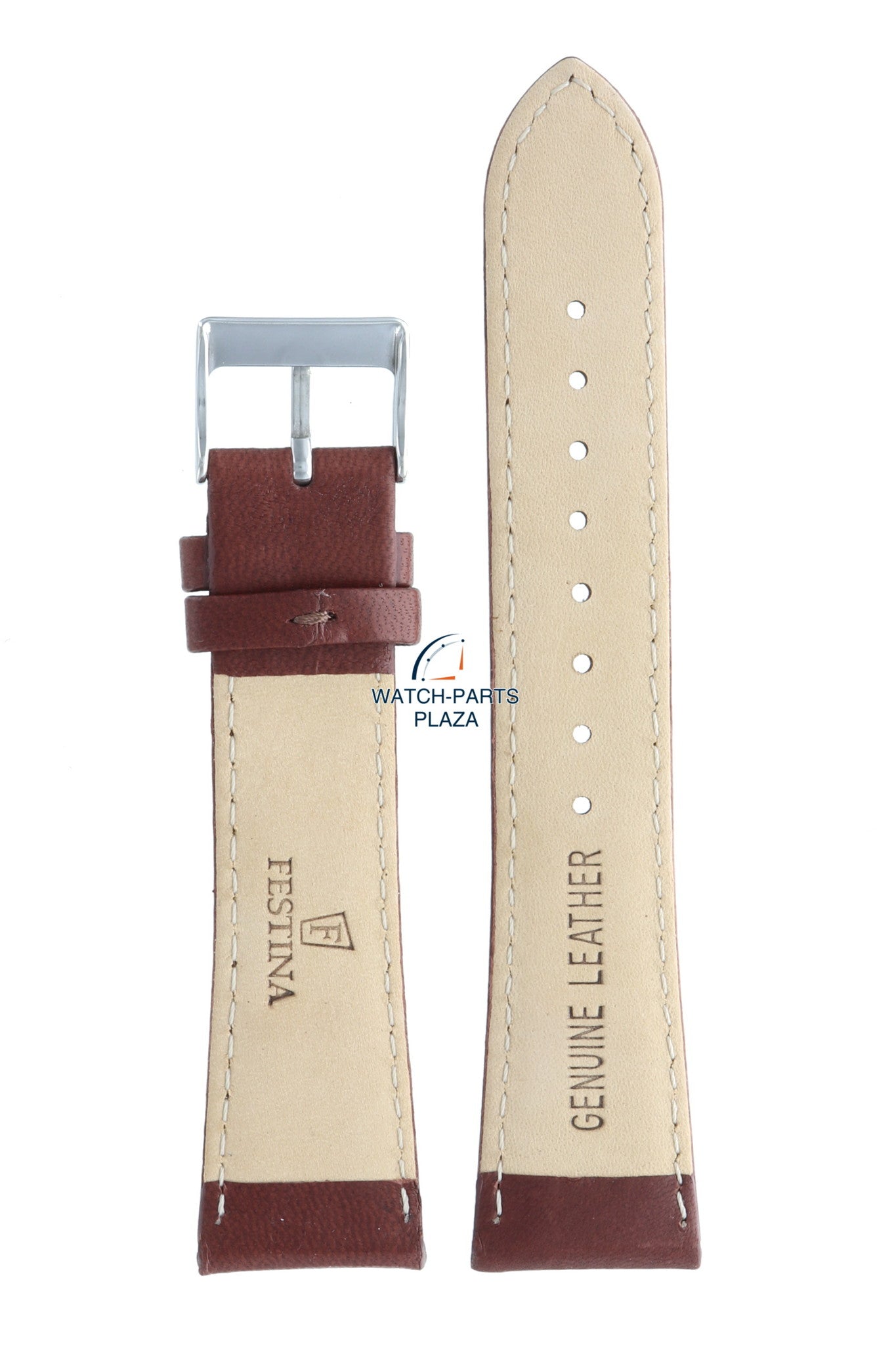 Festina BC09493 Watch band F6846 brown leather 22 mm - Watch Plaza