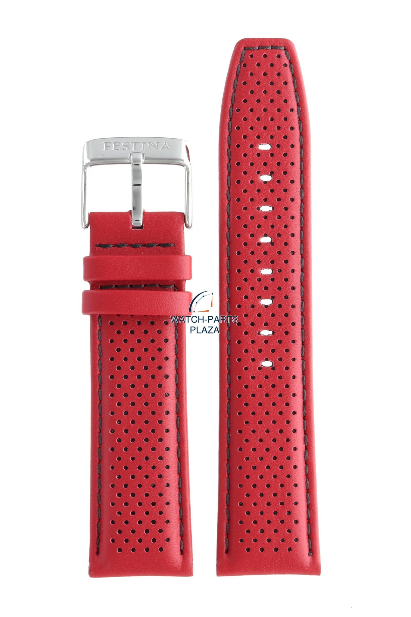 Festina BC10077 Watch band F20339 red leather 23 mm - The Originals - Watch Plaza