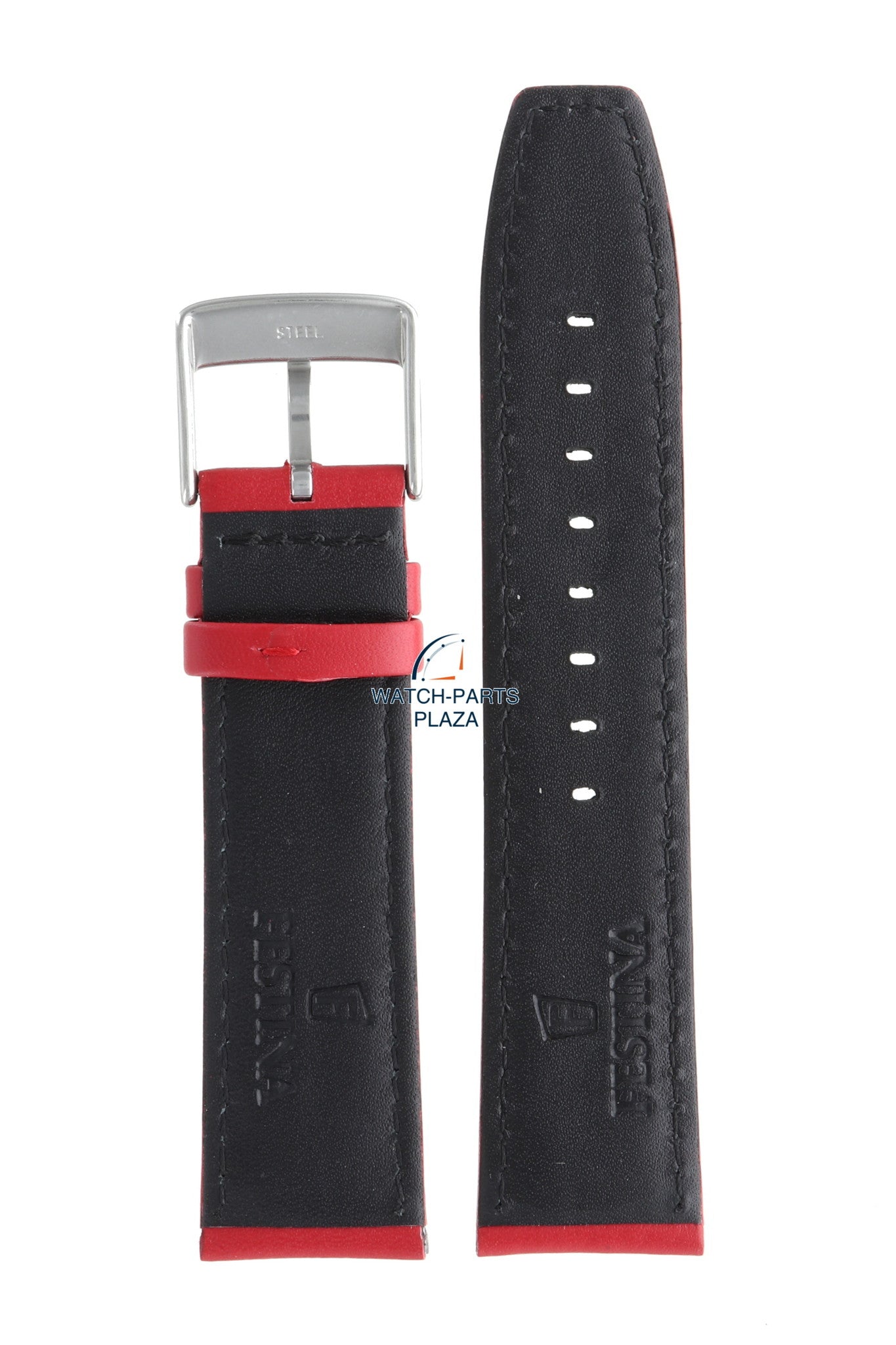 Festina BC10077 Watch band F20339 red leather 23 mm - The Originals - Watch Plaza