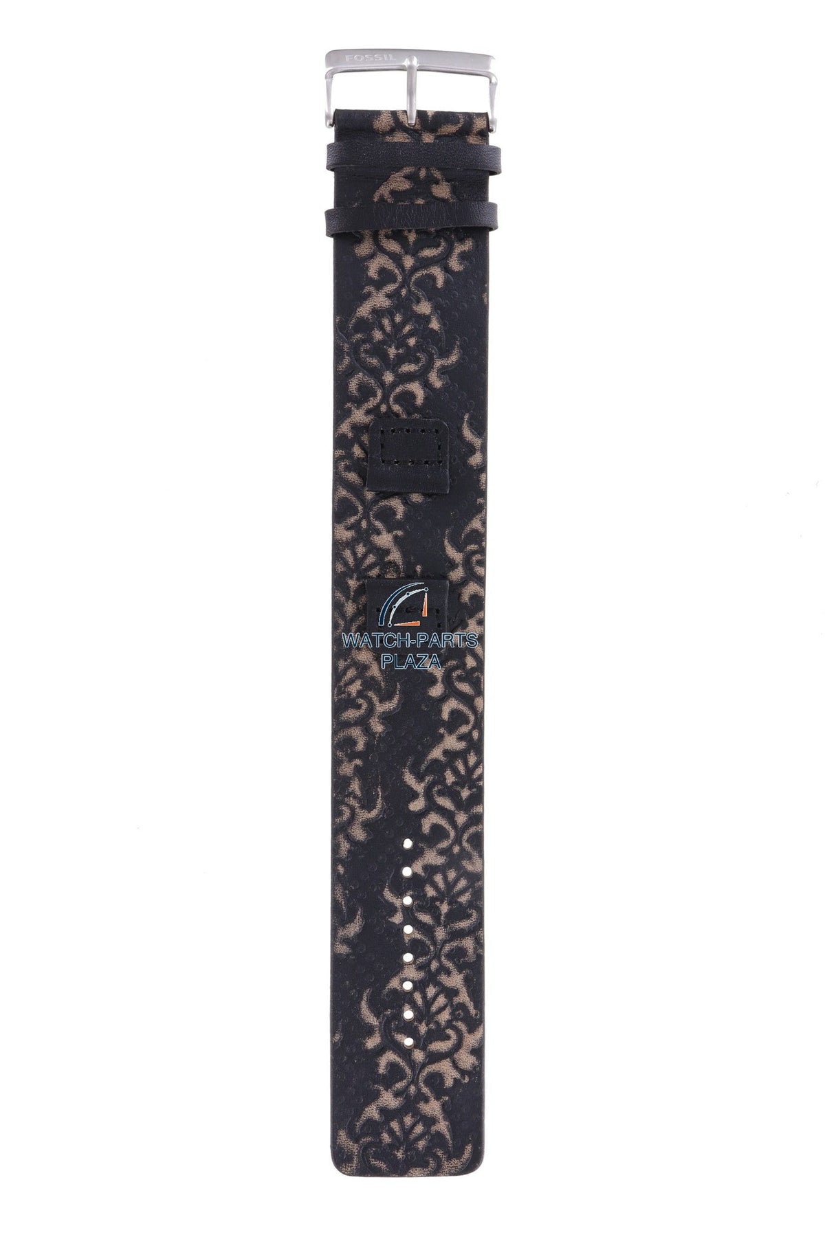 Fossil JR1009 Watch Band Black Leather 17 mm