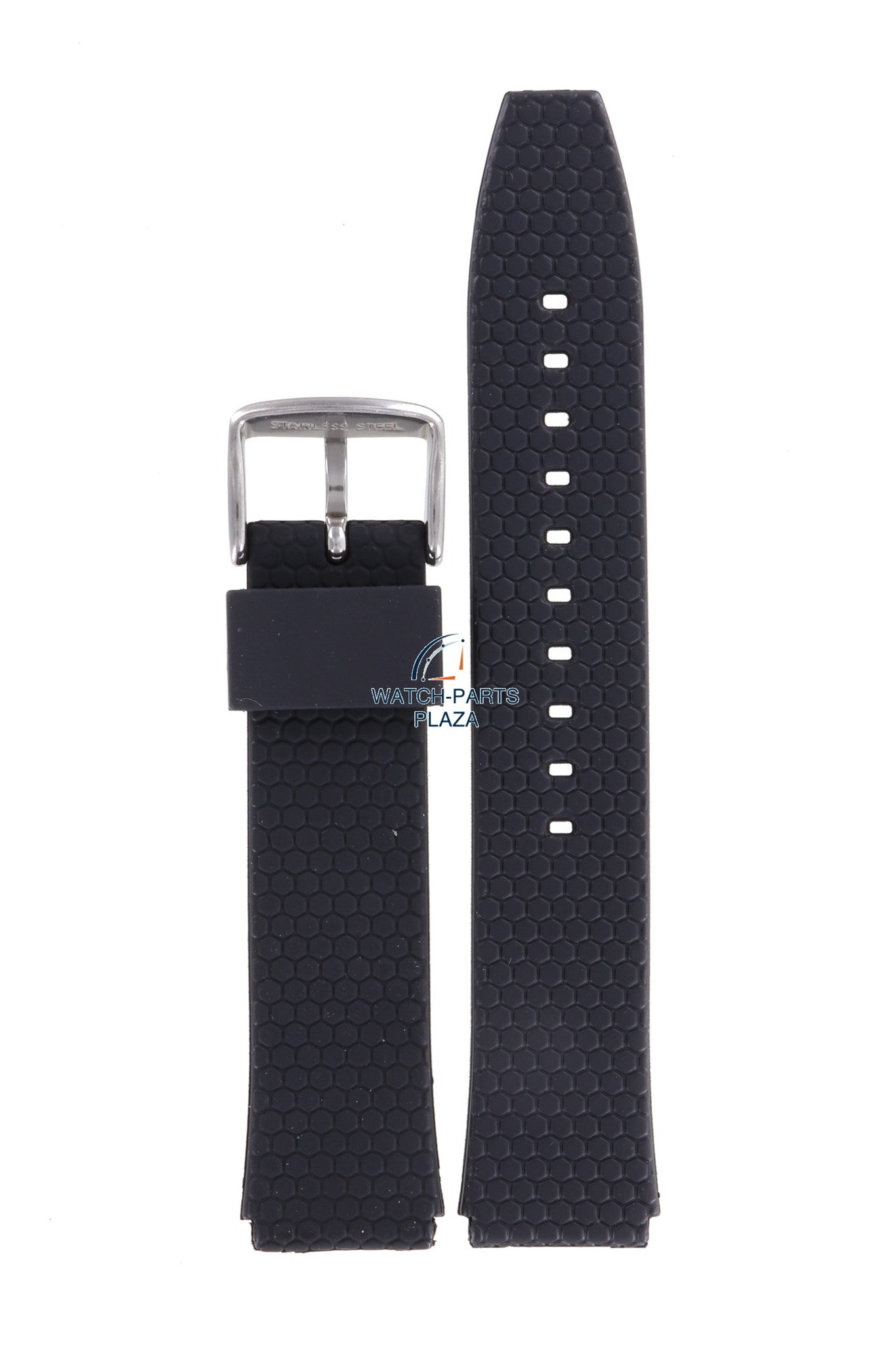 Fossil JR7844, JR7855, JR7887 & JR7956 Watch Band JR - 7844 Black Silicone 18 mm Big Tic - Watch Plaza