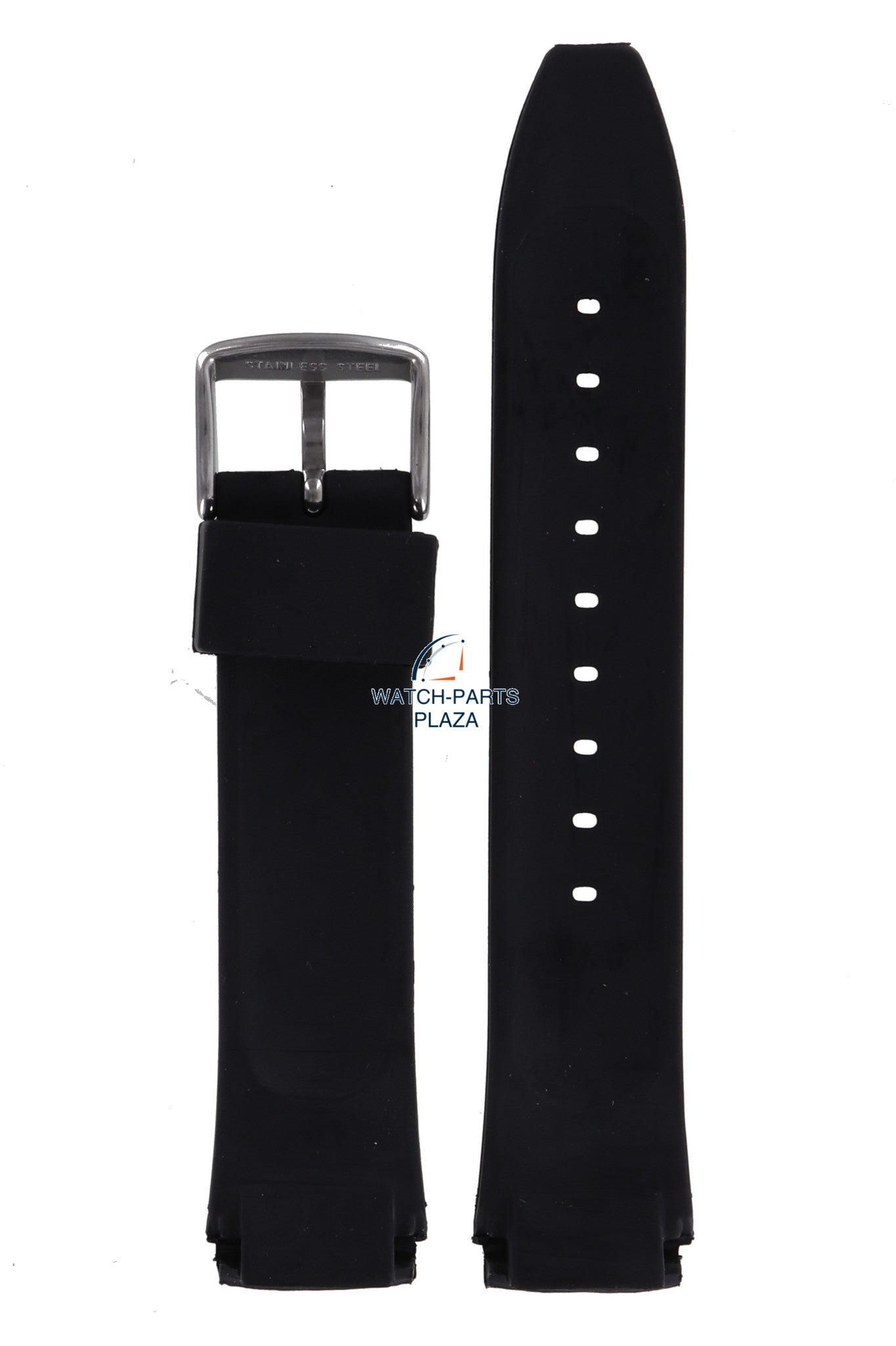 Fossil JR7901, JR7903 & JR7905 Watch Band JR - 7901 Black Silicone 18 mm Big Tic - Watch Plaza