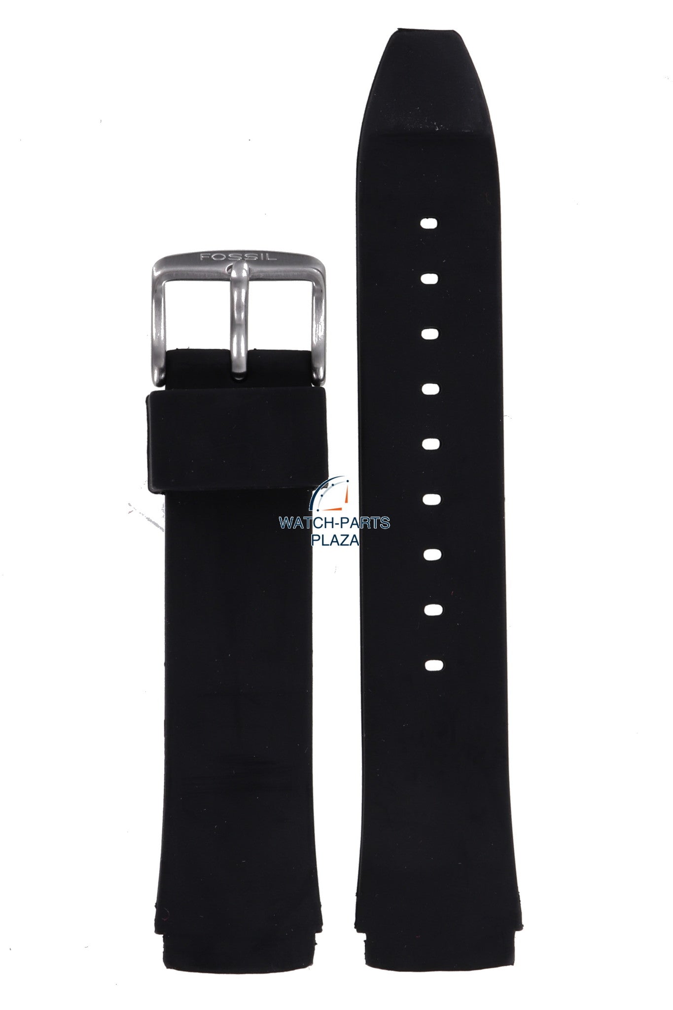 Fossil JR7901, JR7903 & JR7905 Watch Band JR - 7901 Black Silicone 18 mm Big Tic - Watch Plaza