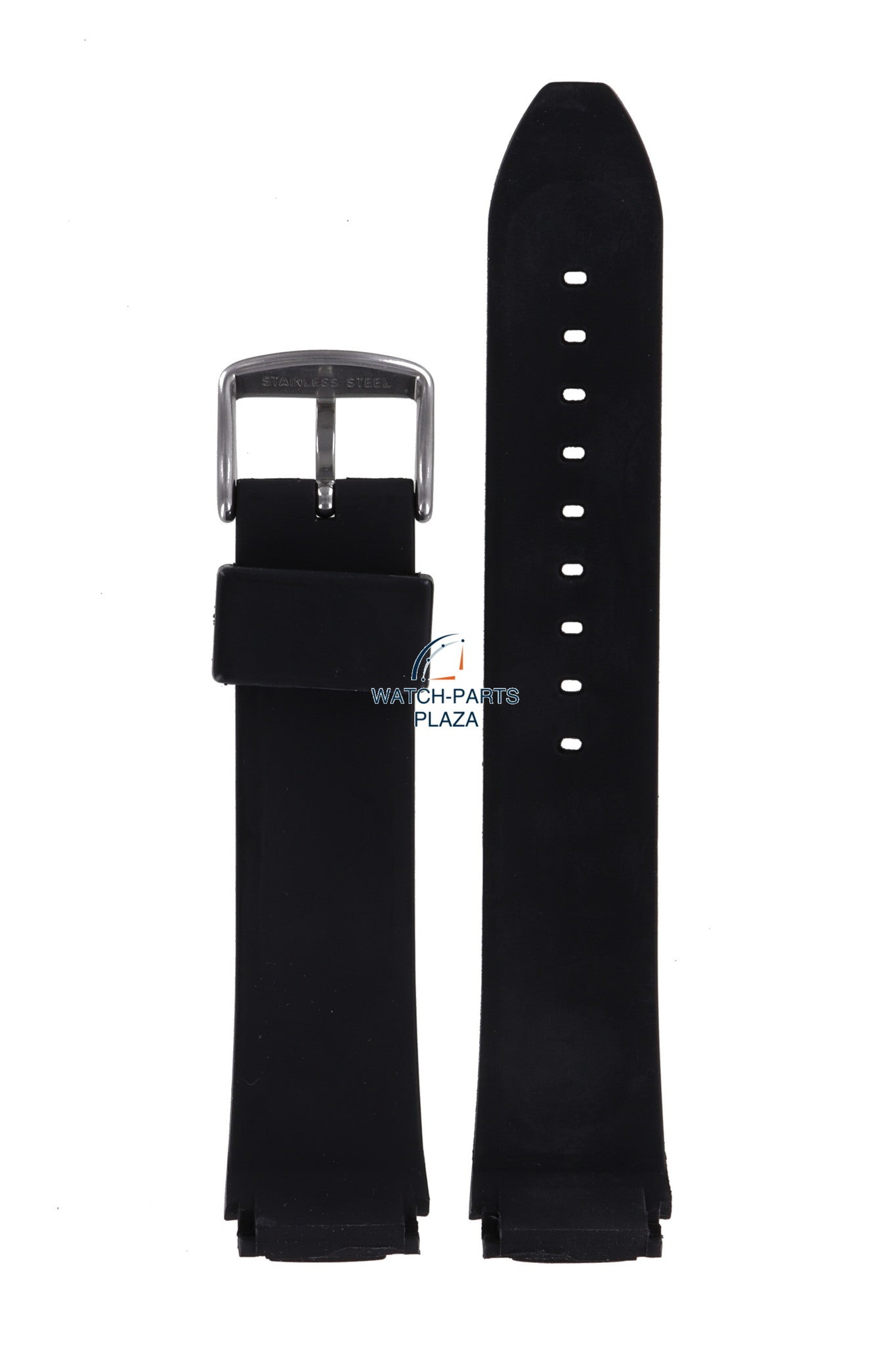 Fossil JR7954 Watch Band JR - 7954 Black Silicone 18 mm Big Tic - Watch Plaza