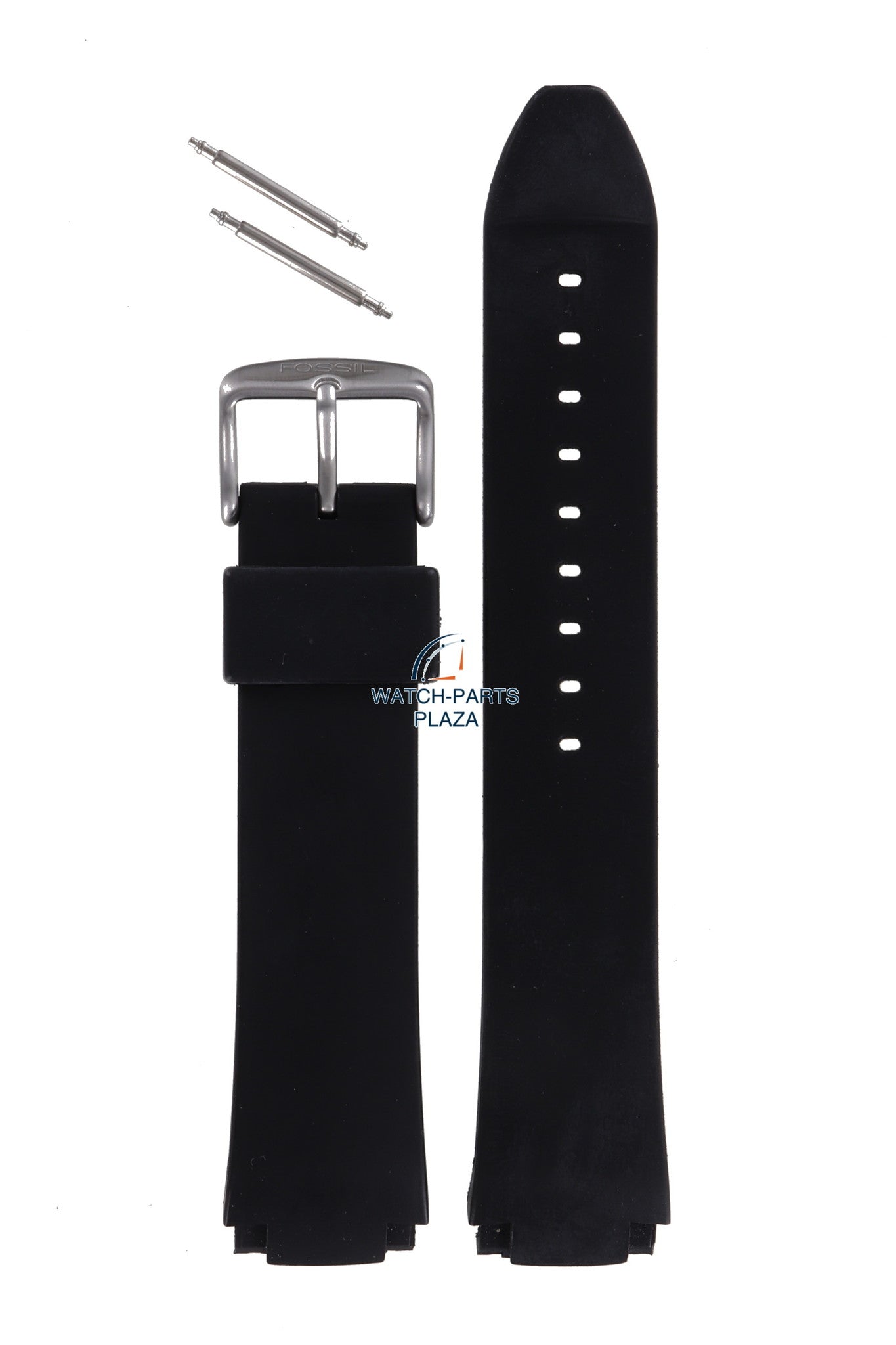 Fossil JR7954 Watch Band JR - 7954 Black Silicone 18 mm Big Tic - Watch Plaza