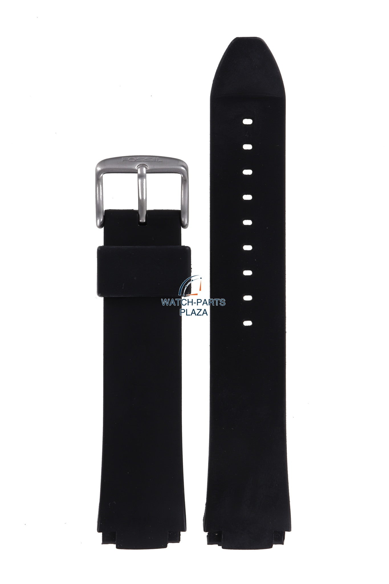 Fossil JR7954 Watch Band JR - 7954 Black Silicone 18 mm Big Tic - Watch Plaza