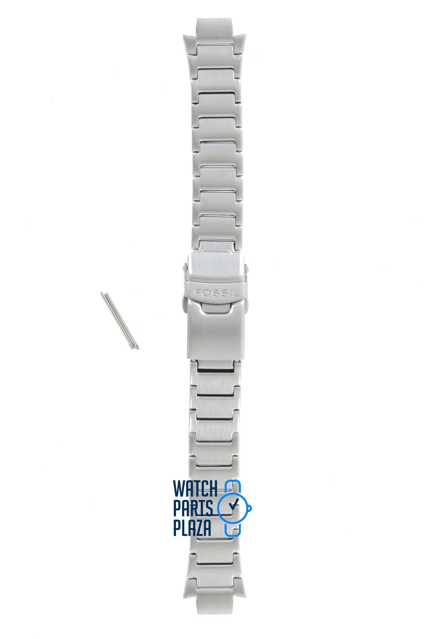 Fossil JR8000 Watch Band Grey Stainless Steel 10 mm
