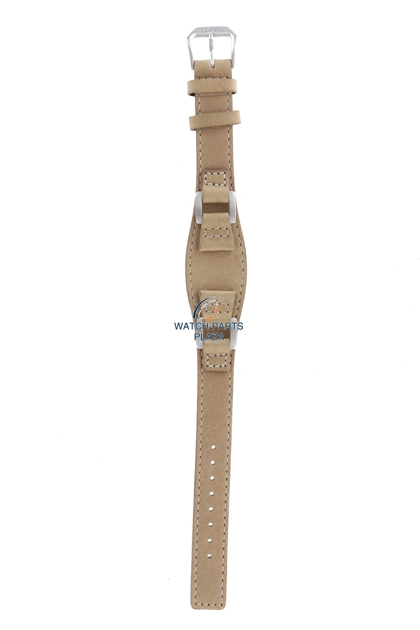 Fossil JR8008 Watch Band JR - 8008 Beige Leather 14 mm Authentic - Watch Plaza