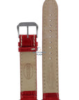 Fossil JR8032 Watch Band JR - 8032 Red Leather 18 mm Authentic - Watch Plaza