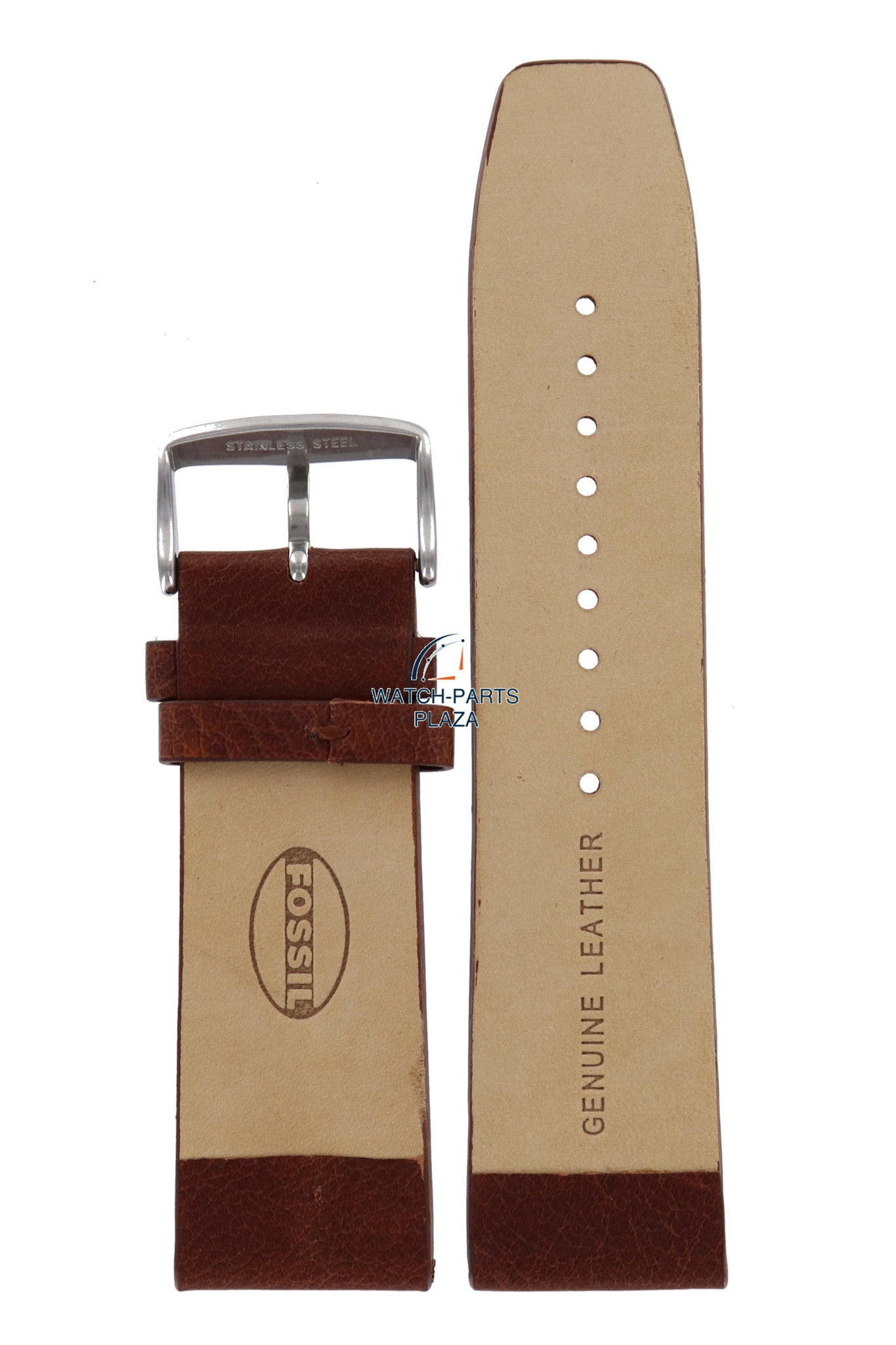 Fossil JR8118 Watch Band JR - 8118 Brown Leather 26 mm - Watch Plaza