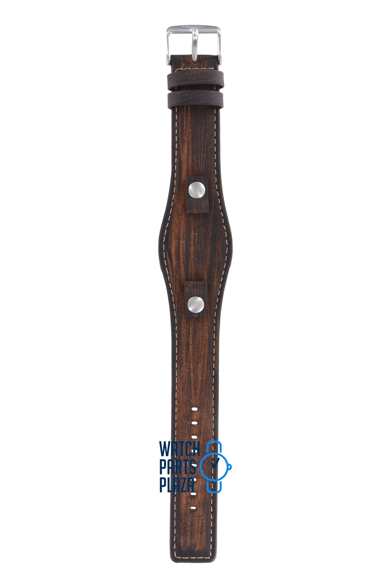 Fossil JR8130 Watch Band JR - 8130 Brown Leather 10 mm - Watch Plaza