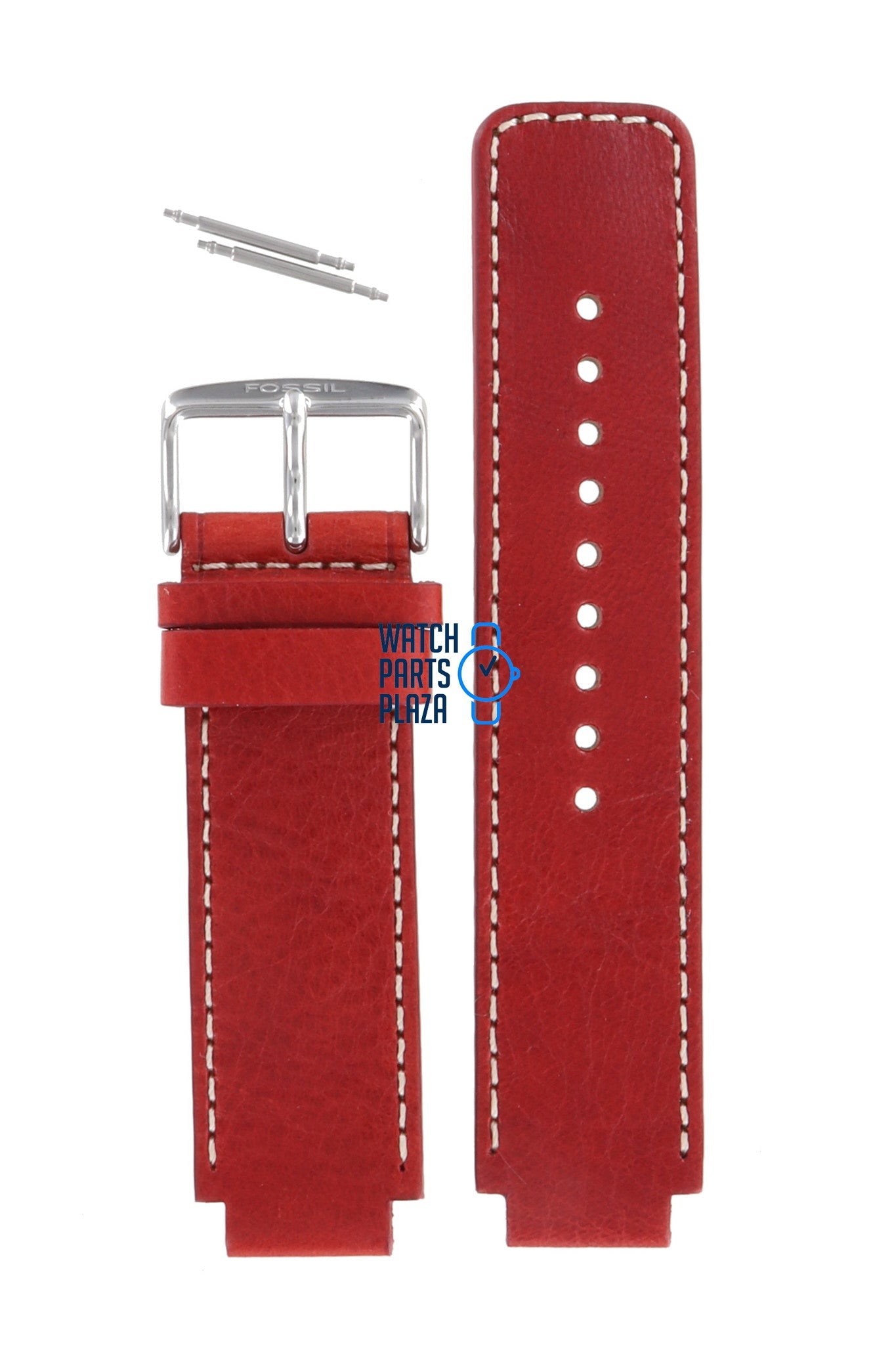 Fossil JR8138 Watch Band JR - 8138 Red Leather 16 mm - Watch Plaza