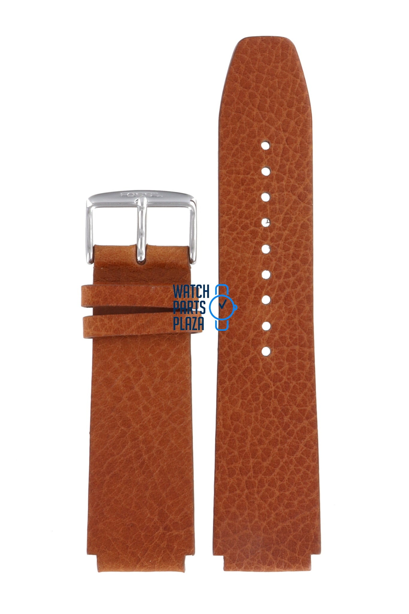 Fossil JR8144 Watch Band JR - 8144 Brown Leather 20 mm Big Tic - Watch Plaza