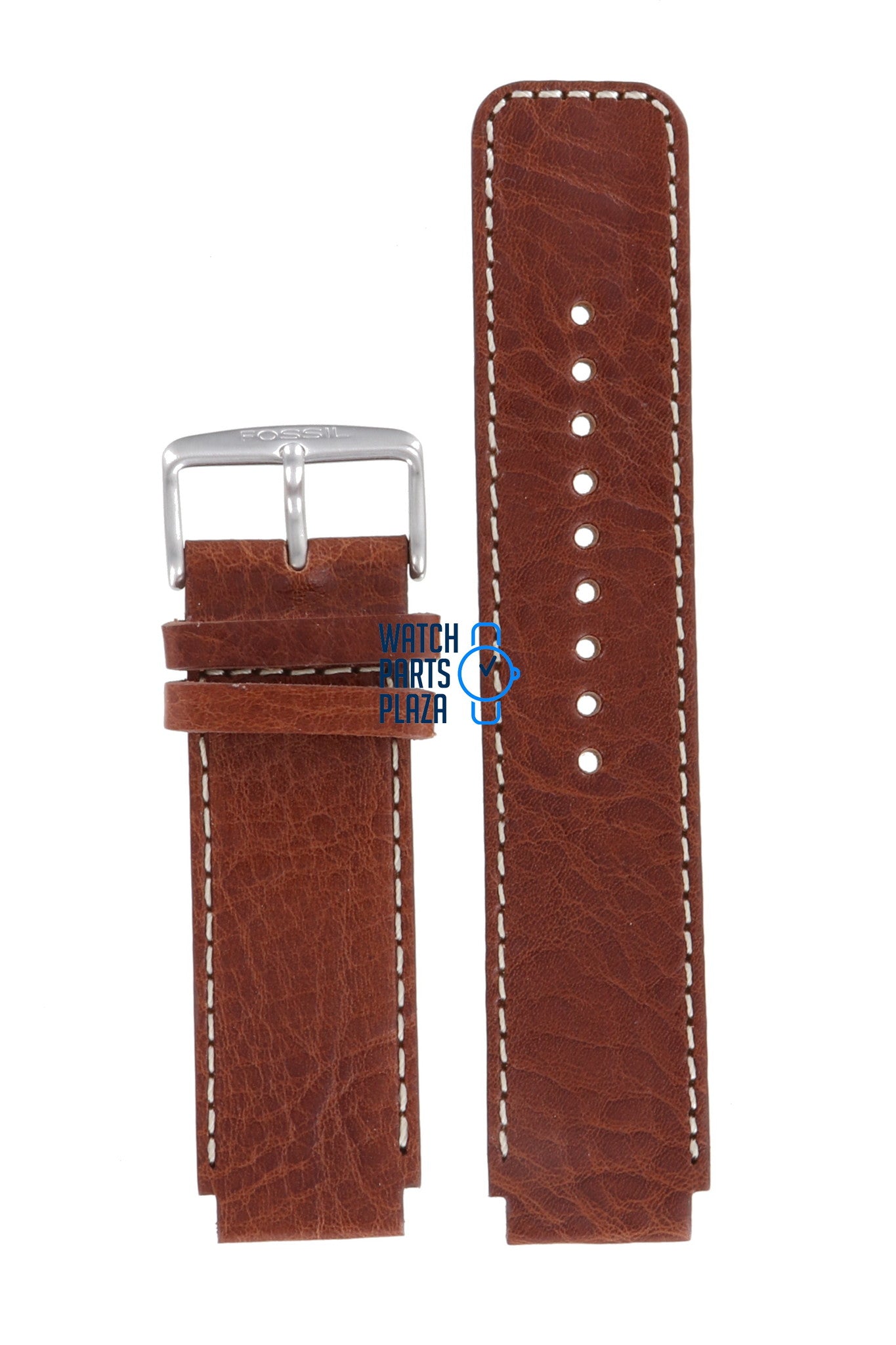 Fossil JR8167 Watch Band JR - 8167 Brown Leather 19 mm Big Tic - Watch Plaza