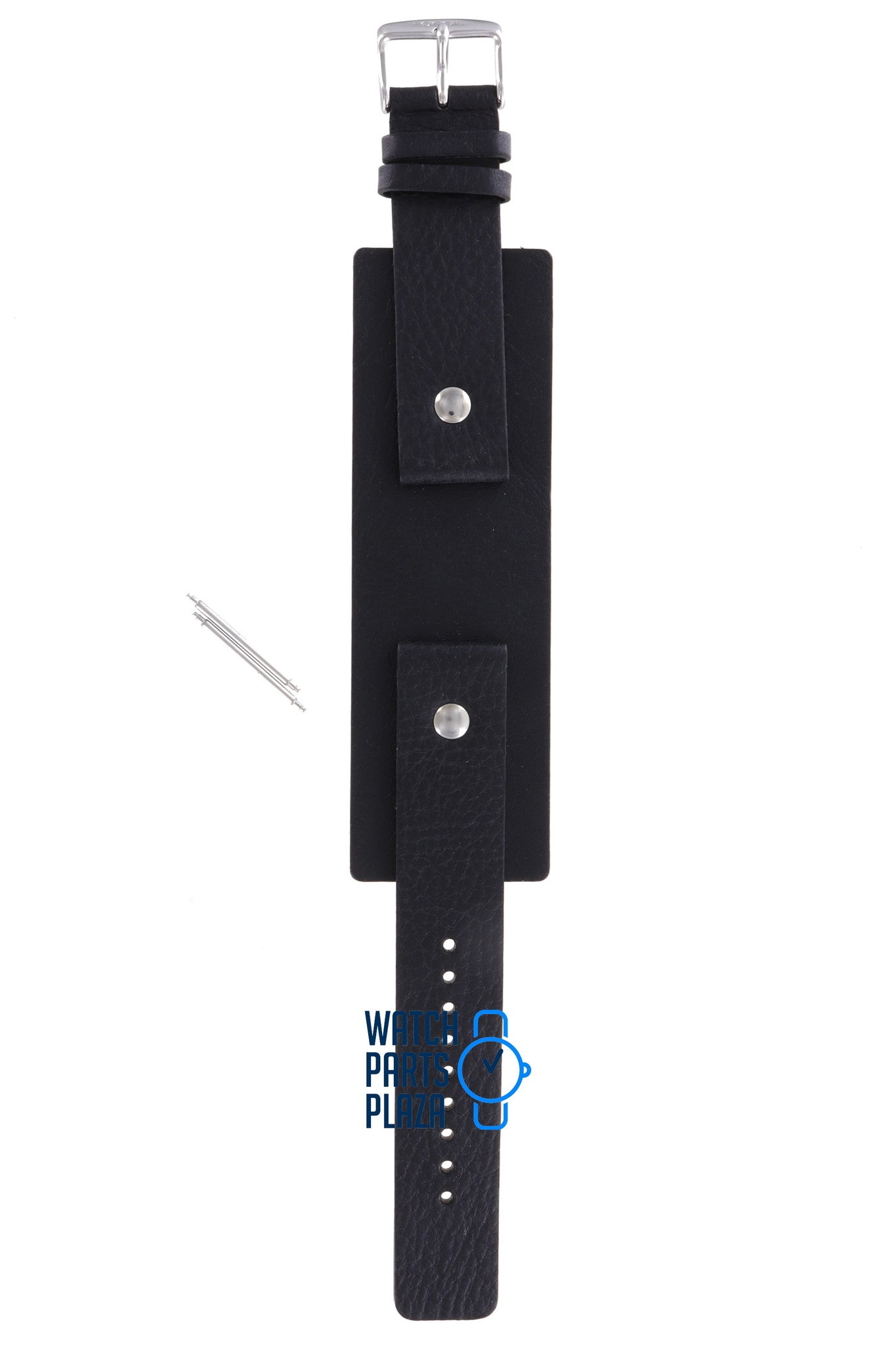 Fossil JR8194 Watch Band JR - 8194 Black Leather 20 mm Big Tic - Watch Plaza