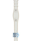 Fossil JR8202 Watch Band JR - 8202 White Leather 09 mm - Watch Plaza