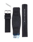 Fossil JR8214 Watch Band JR - 8214 Black Leather 22 mm Big Tic - Watch Plaza