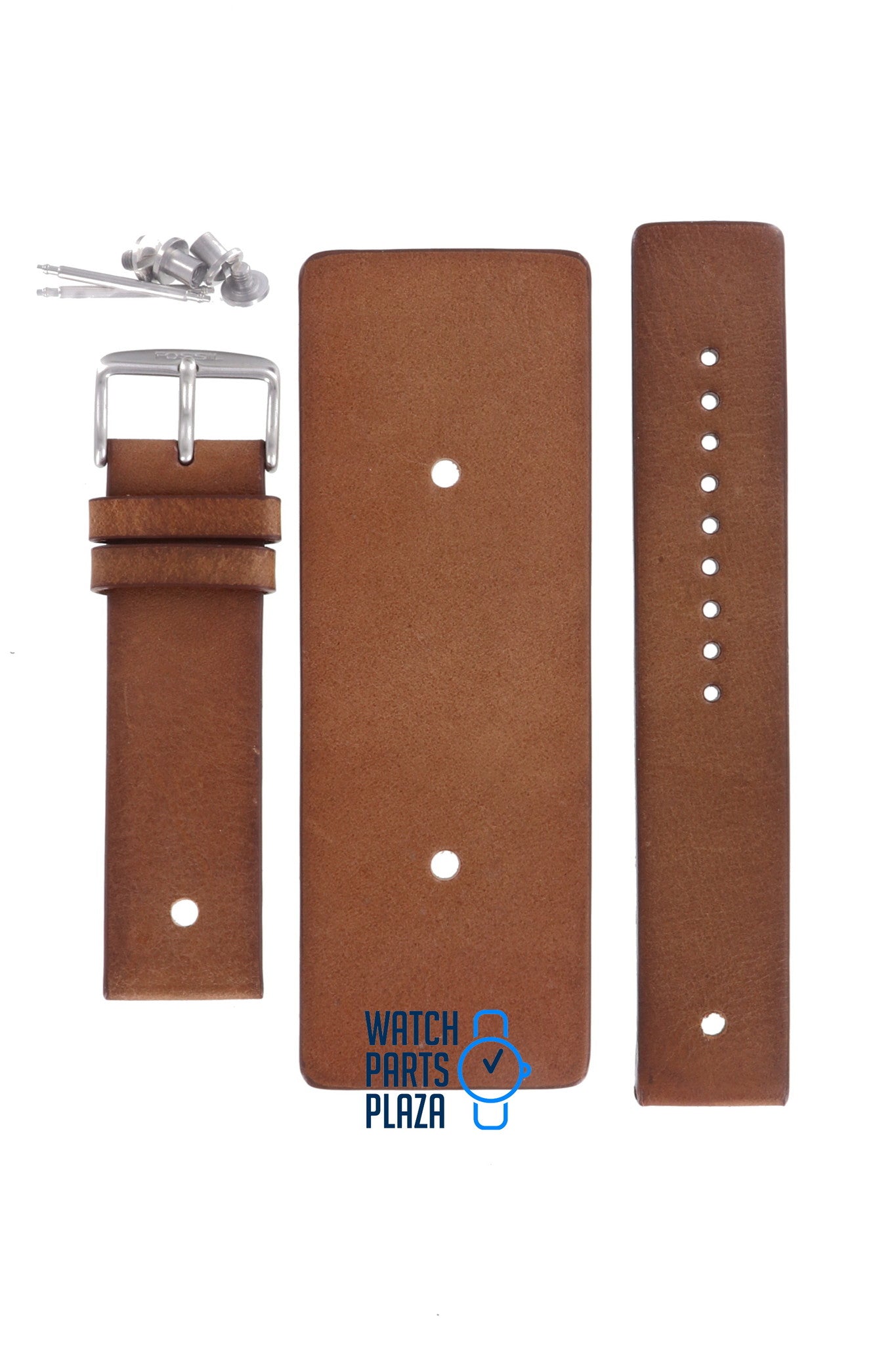 Fossil JR8255 Watch Band JR - 8255 Brown Leather 22 mm - Watch Plaza