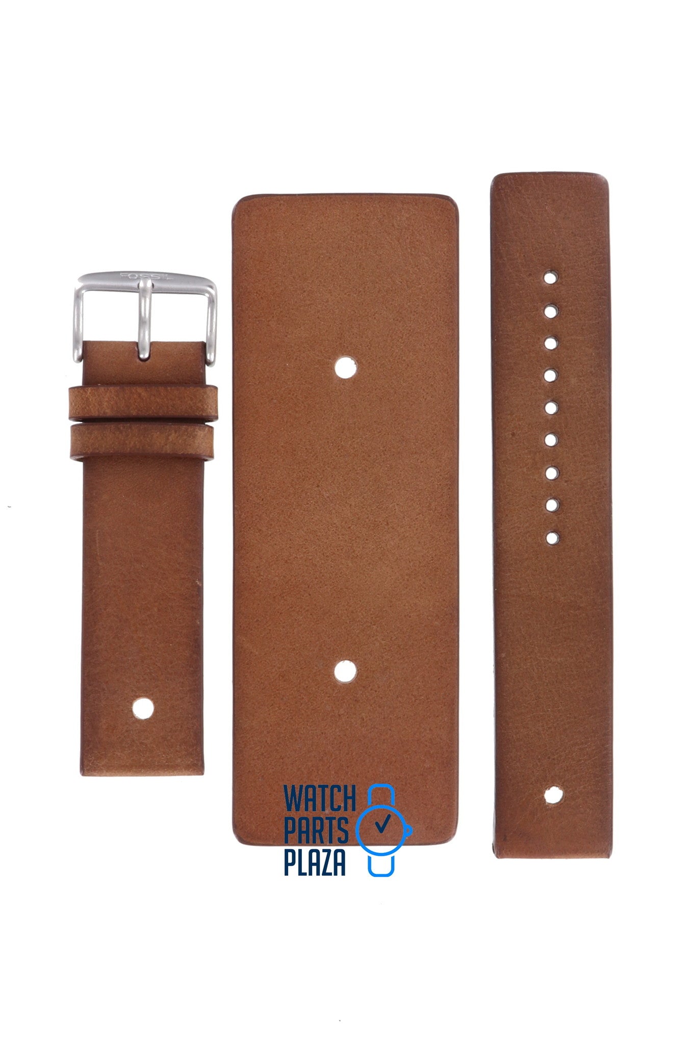 Fossil JR8255 Watch Band JR - 8255 Brown Leather 22 mm - Watch Plaza