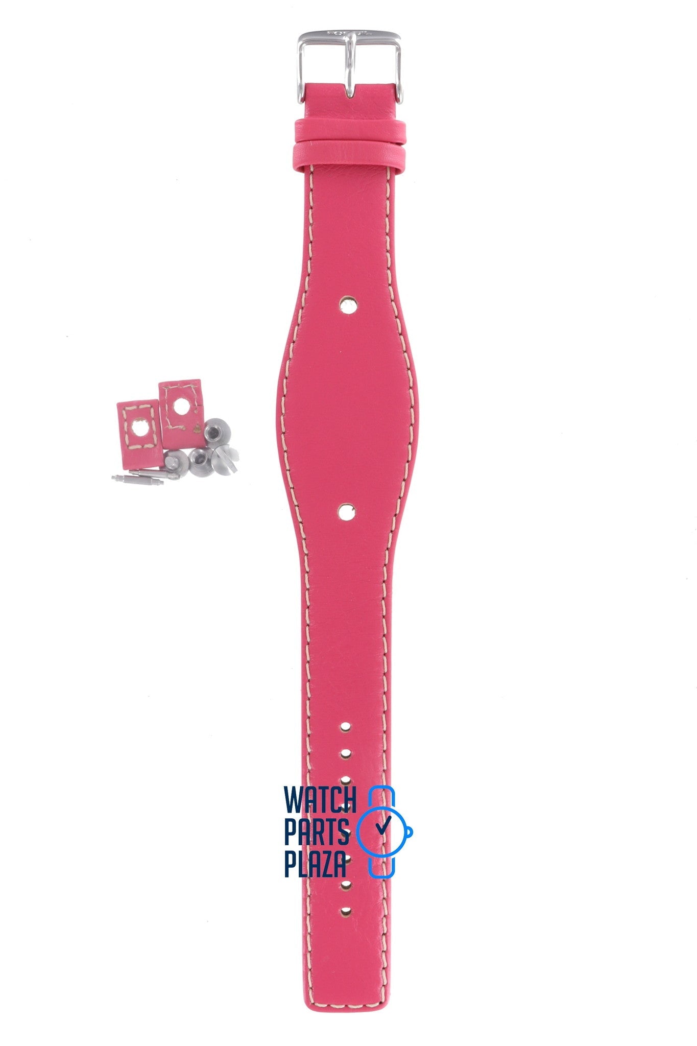 Fossil JR8302 Watch Band JR - 8302 Pink Leather 09 mm - Watch Plaza