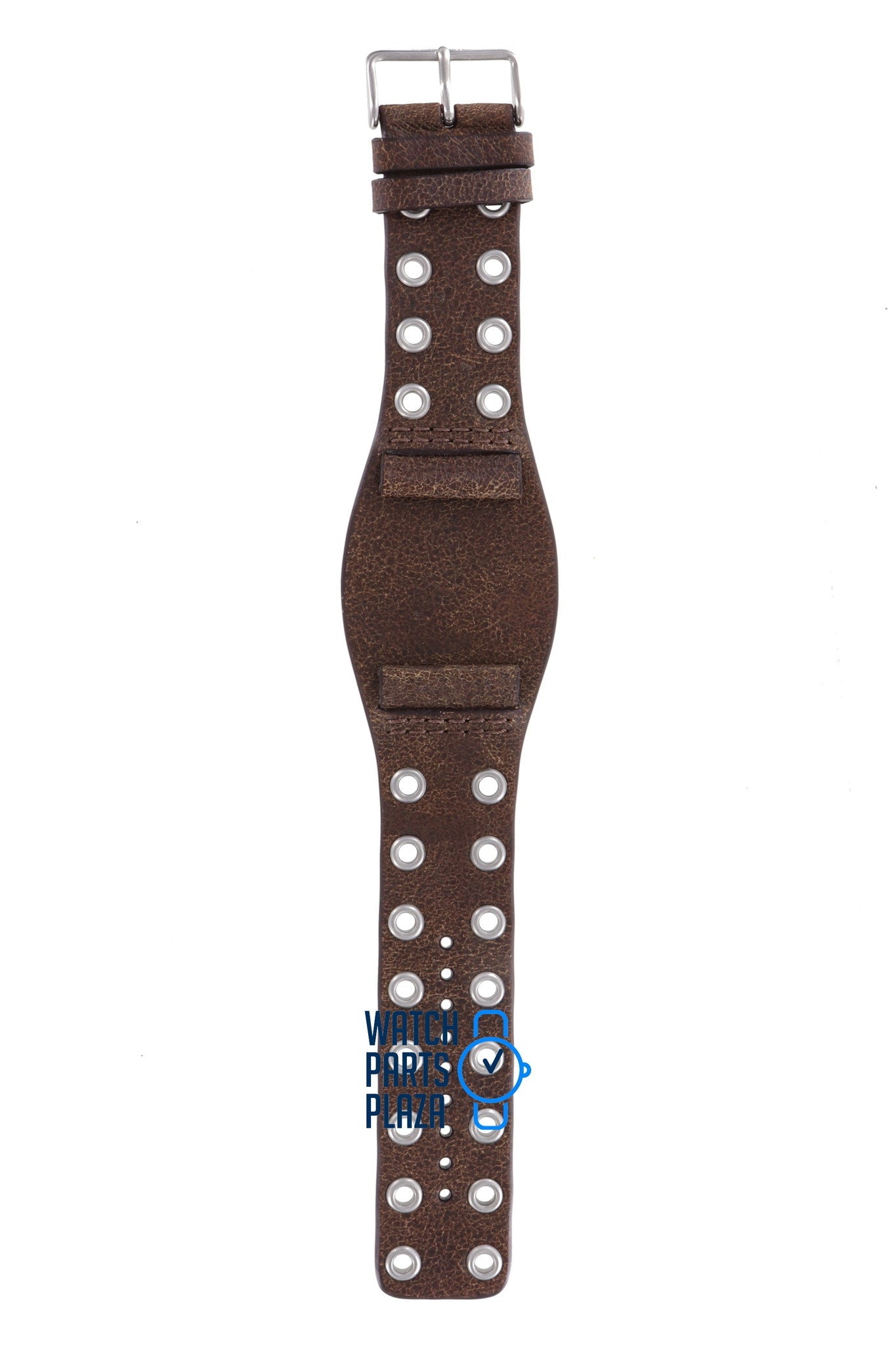 Fossil JR8306 Watch Band JR - 8306 Dark Brown Leather 27 mm - Watch Plaza