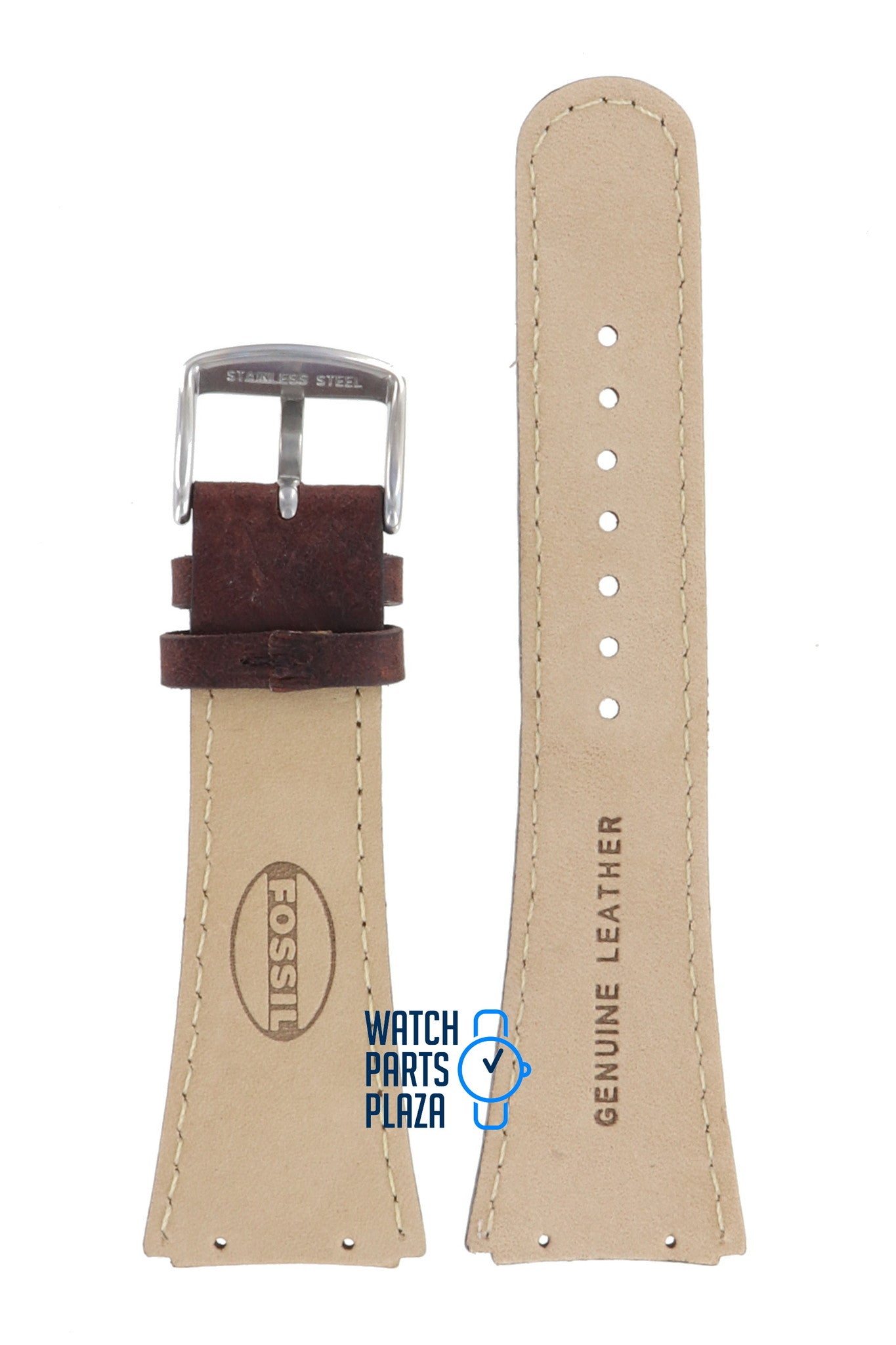 Fossil JR8348 Watch Band JR - 8348 Brown Leather 21 mm - Watch Plaza