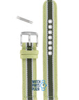 Fossil JR8355 Watch Band JR - 8355 Green Leather & Textile 17 mm - Watch Plaza