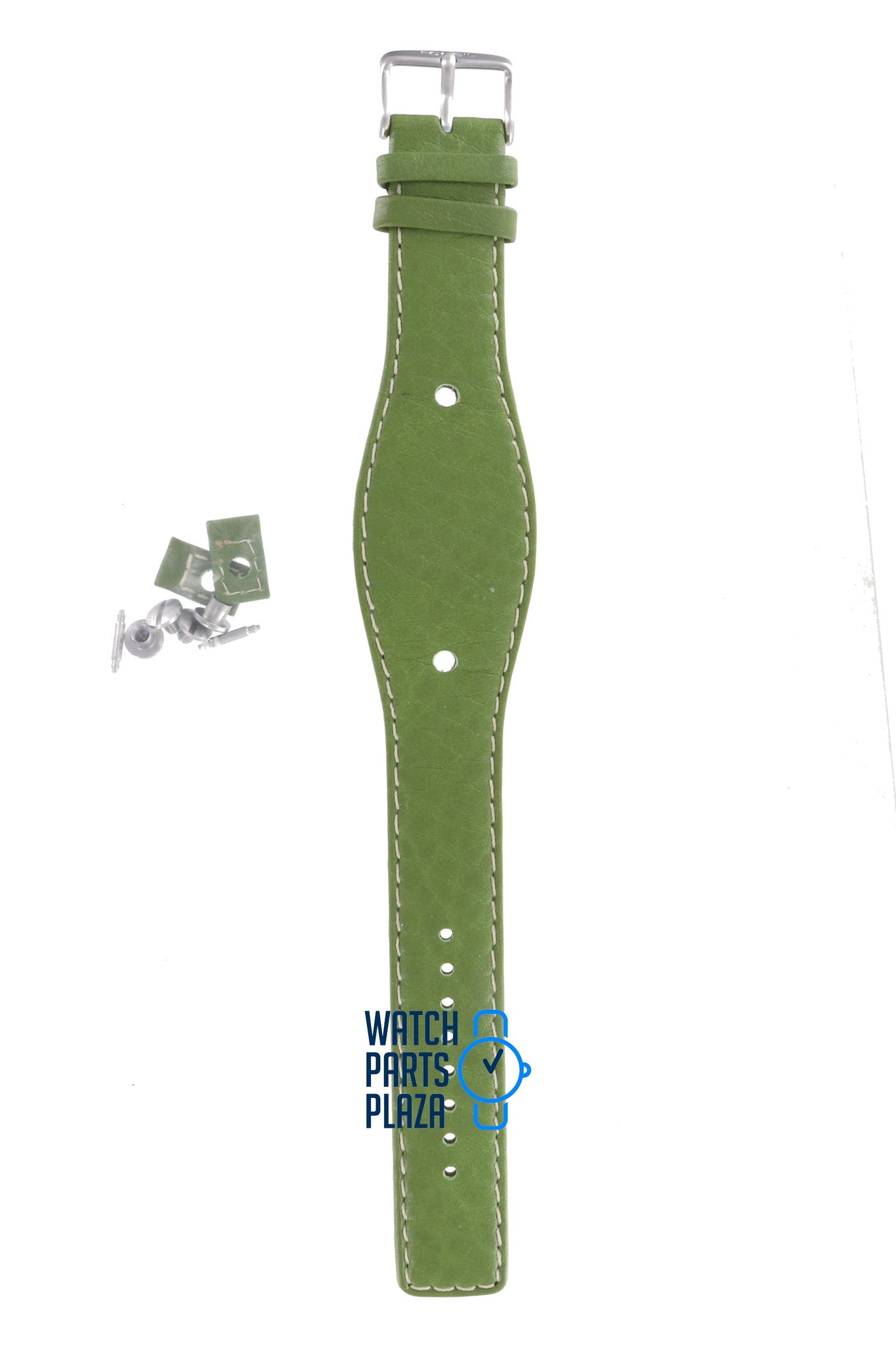 Fossil JR8364 Watch Band JR - 8364 Green Leather 09 mm - Watch Plaza