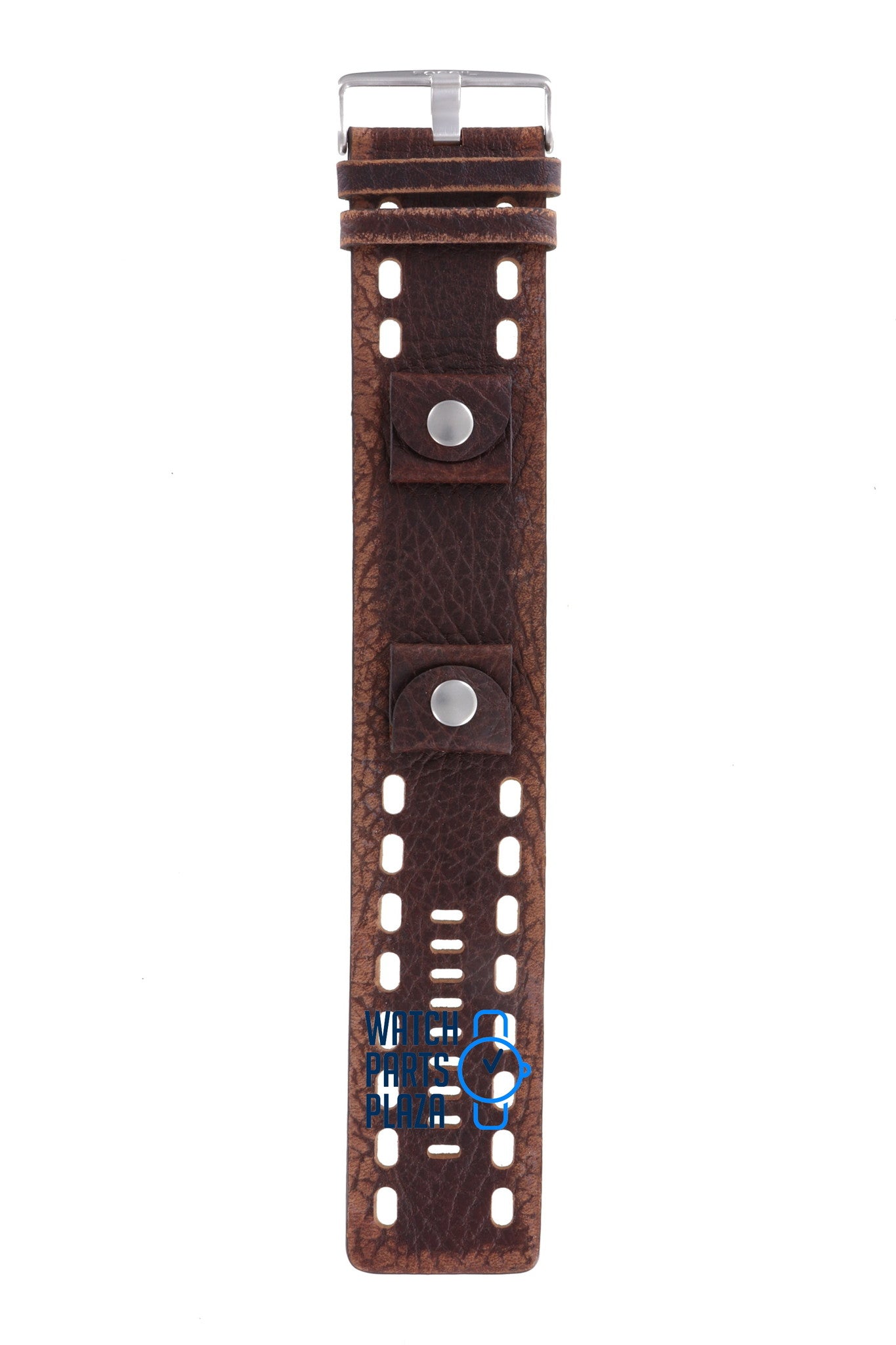 Fossil JR8372 Watch Band JR - 8372 Brown Leather 24 mm Set - Watch Plaza