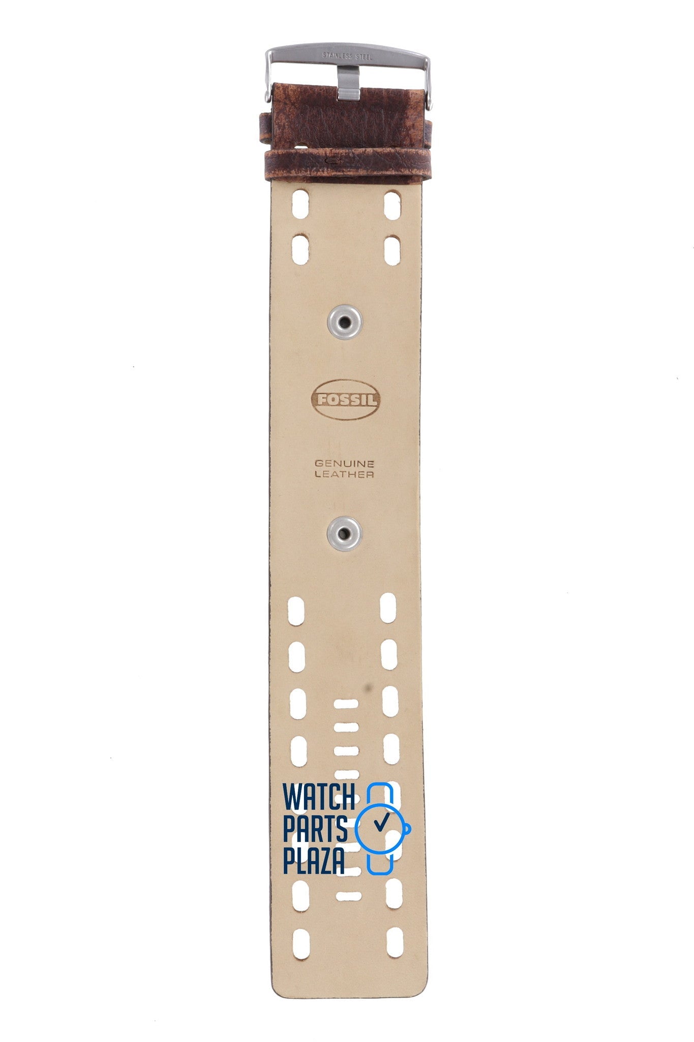 Fossil JR8372 Watch Band JR - 8372 Brown Leather 24 mm Set - Watch Plaza