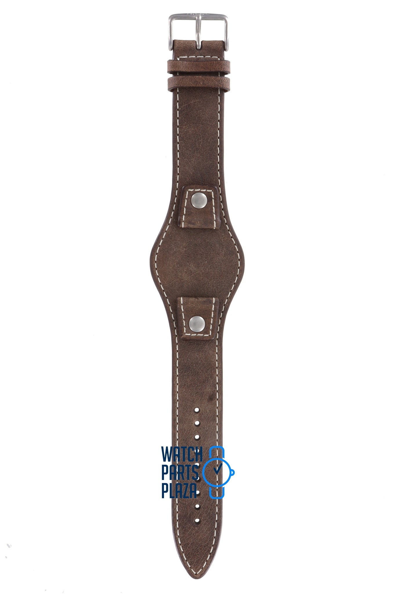 Fossil JR8381 Watch Band JR - 8381 Brown Leather 18 mm Authentic - Watch Plaza