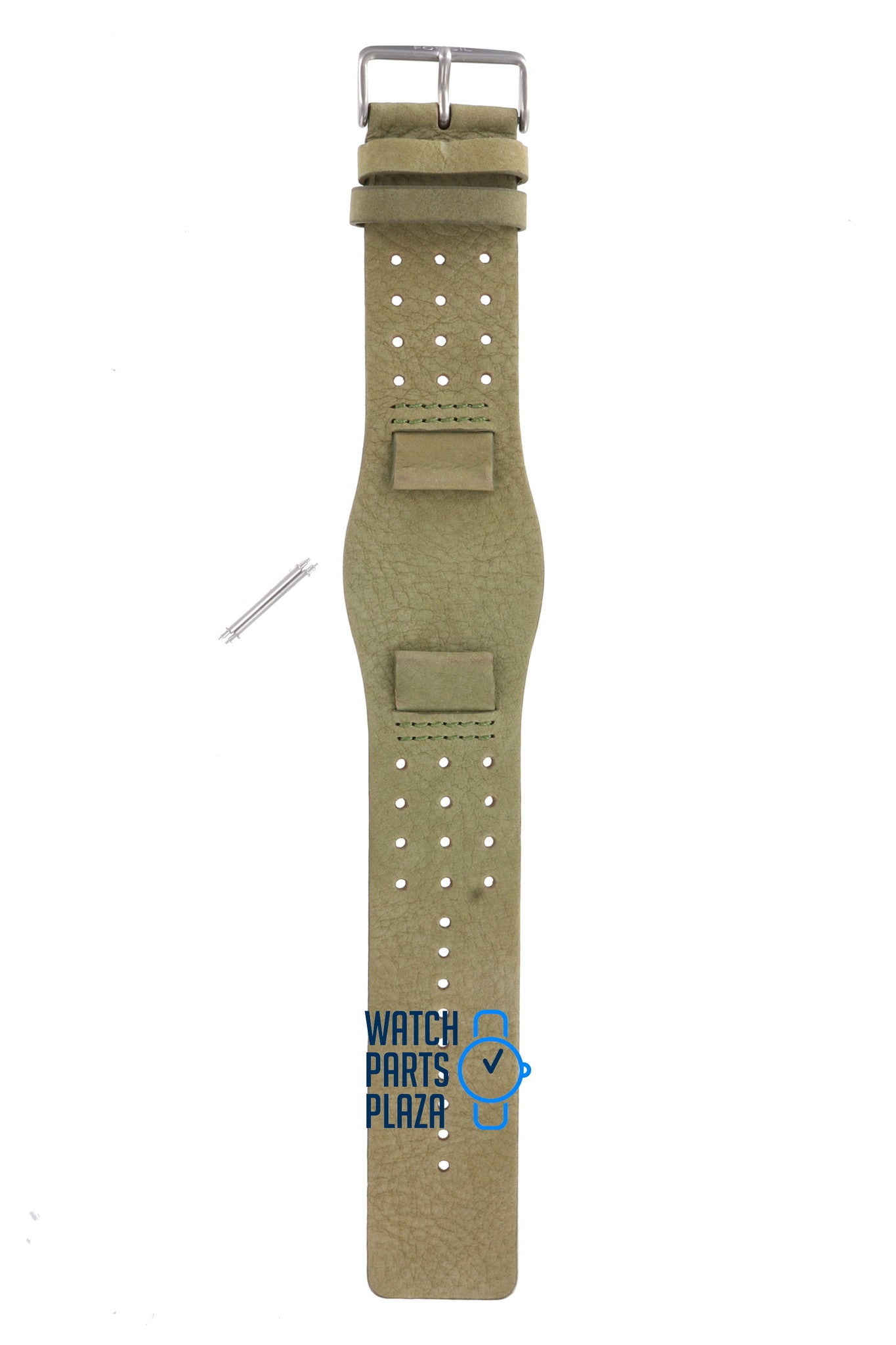 Fossil JR8384 Watch Band JR - 8384 Green Leather 19 mm - Watch Plaza