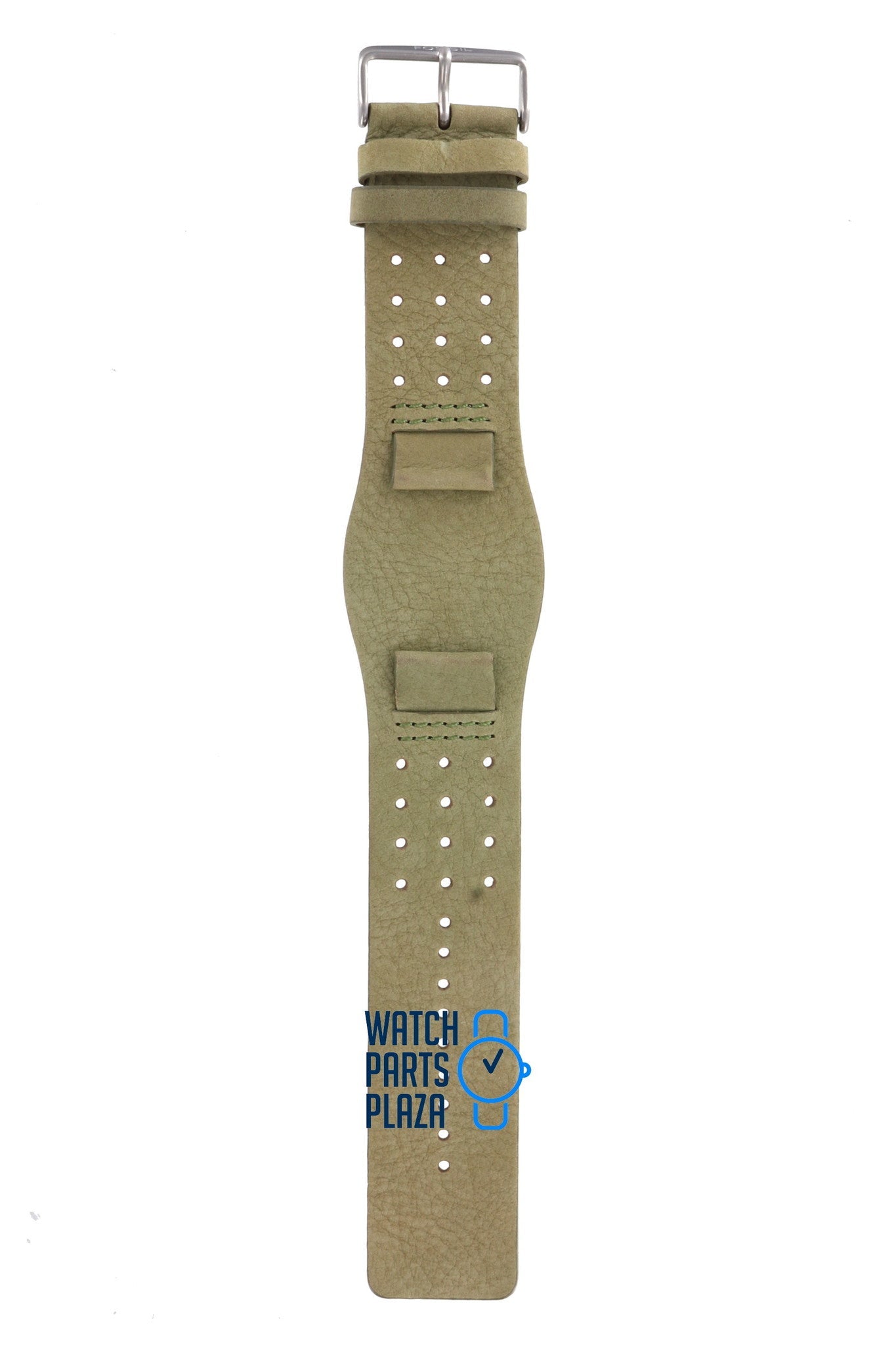 Fossil JR8384 Watch Band JR - 8384 Green Leather 19 mm - Watch Plaza