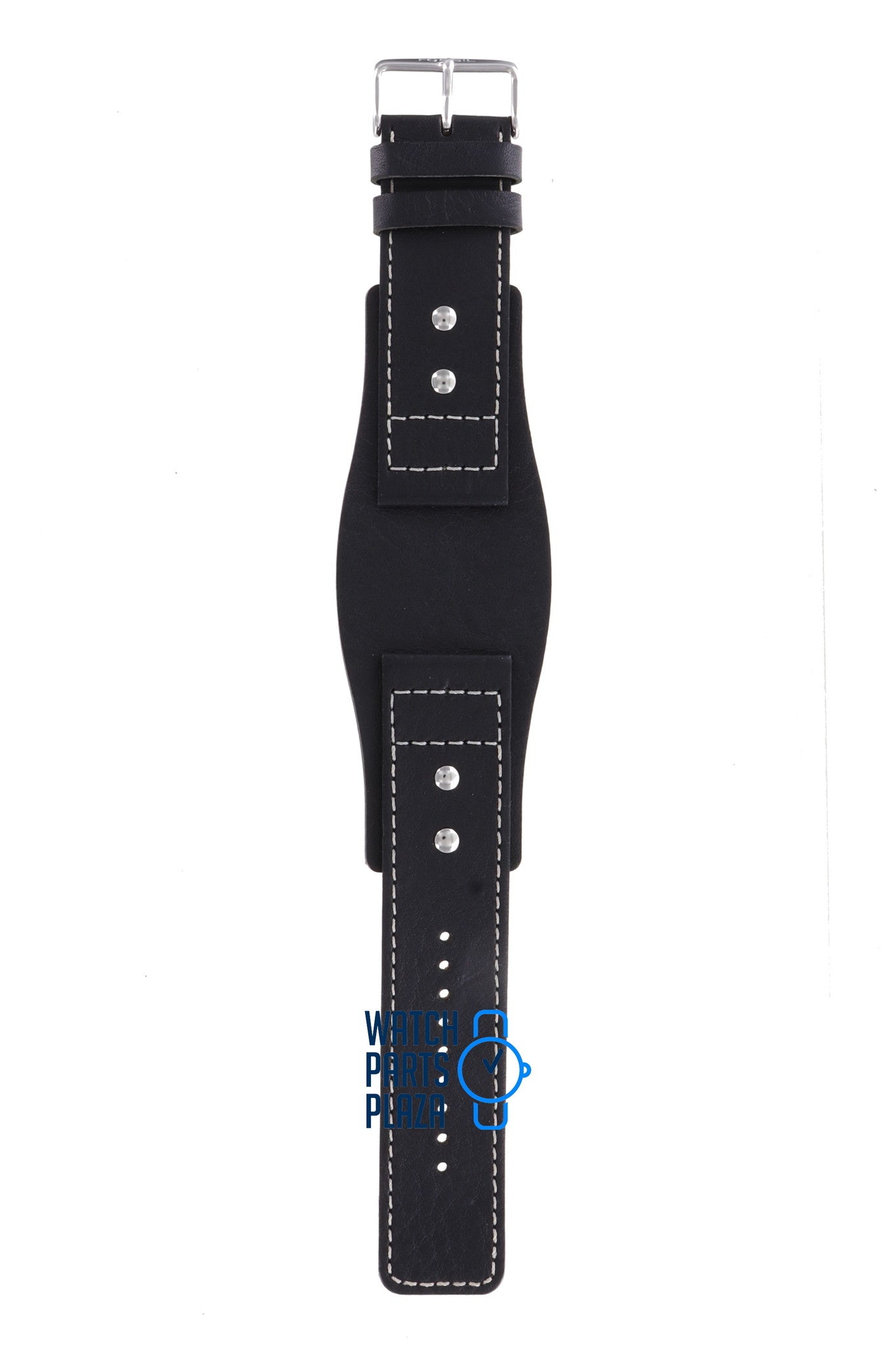 Fossil JR8444 Davis Cup Watch Band JR - 8444 Black Leather 26 mm - Watch Plaza